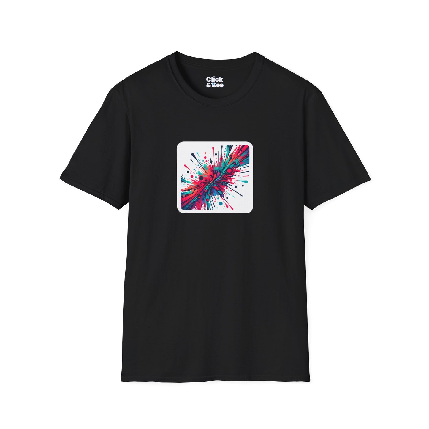 Color Splatter T-Shirt - Vibrant Abstract design Splattered - Color Splatter Style T-Shirt