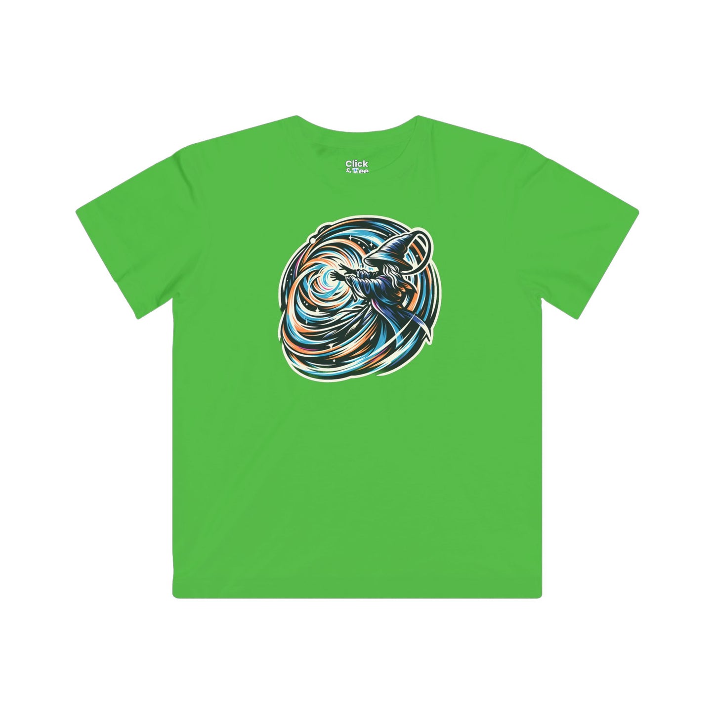 Kids Fantasy T-Shirt - Powerful Wizard Bending Time - Fantasy Style T-Shirt