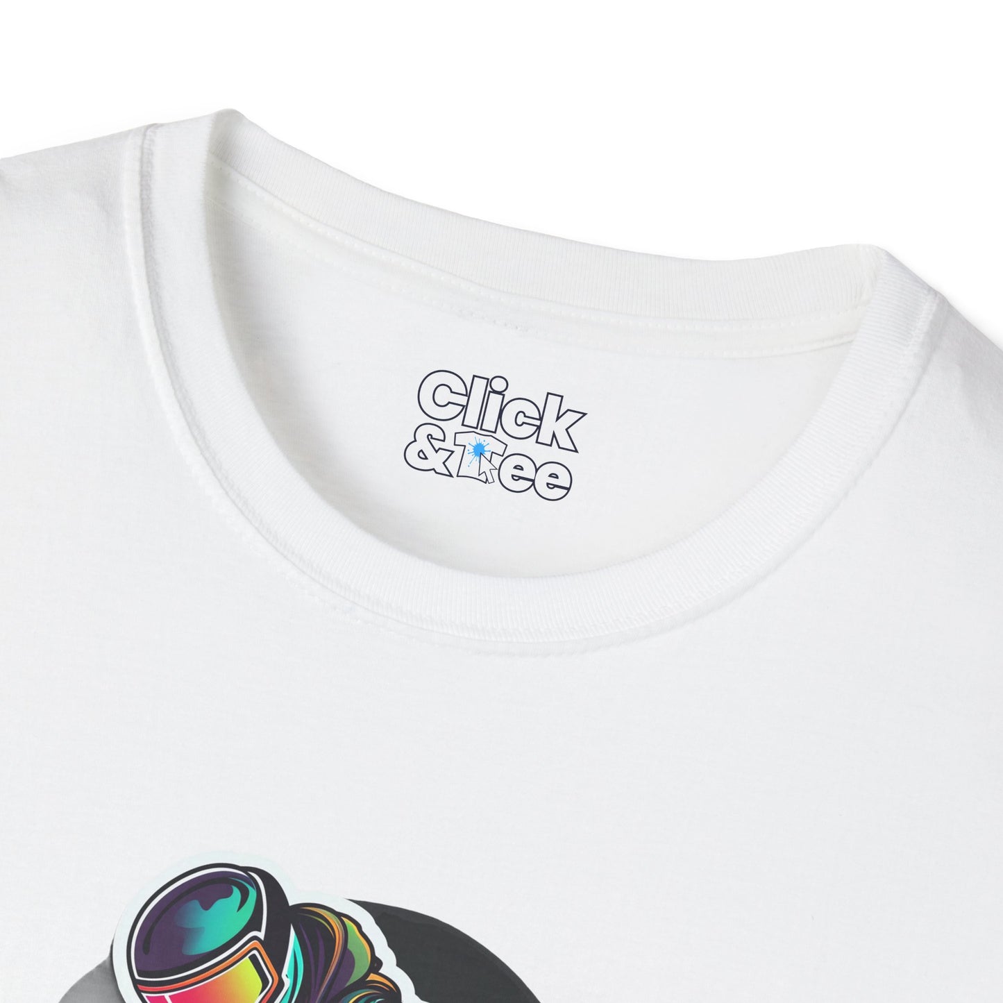 Retro T-Shirt - Aggressive Robot Snowboarder Flying through the air - Retro Style T-Shirt