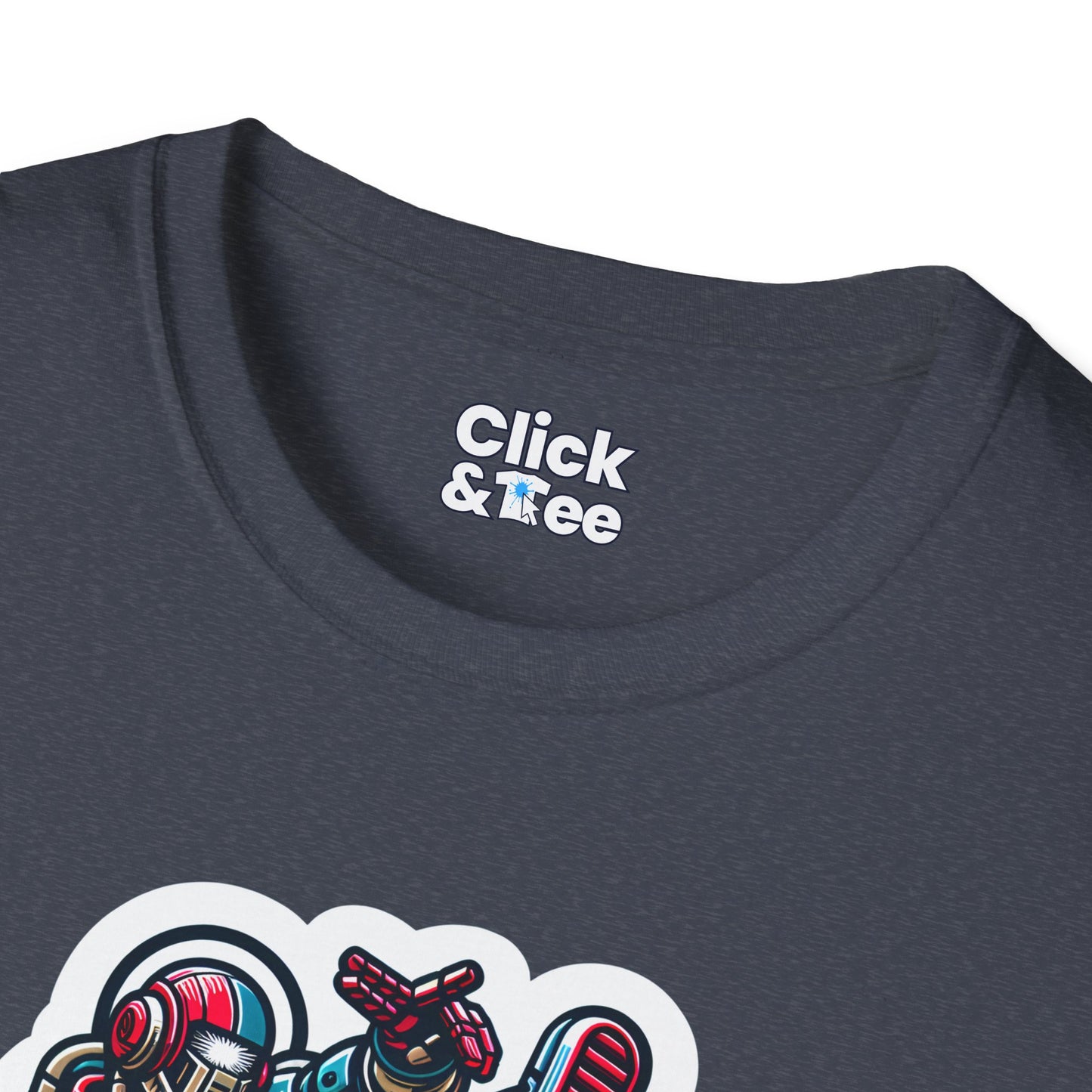Retro T-Shirt - Aggressive Retro-Robot Breakdancing - Retro Style T-Shirt