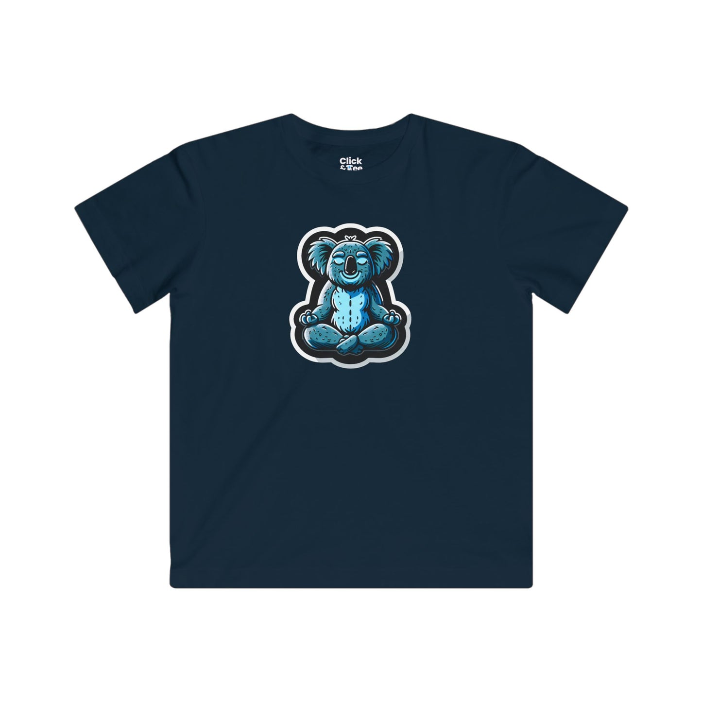 Kids Vector T-Shirt - Happy Koala Meditating - Vector Style T-Shirt