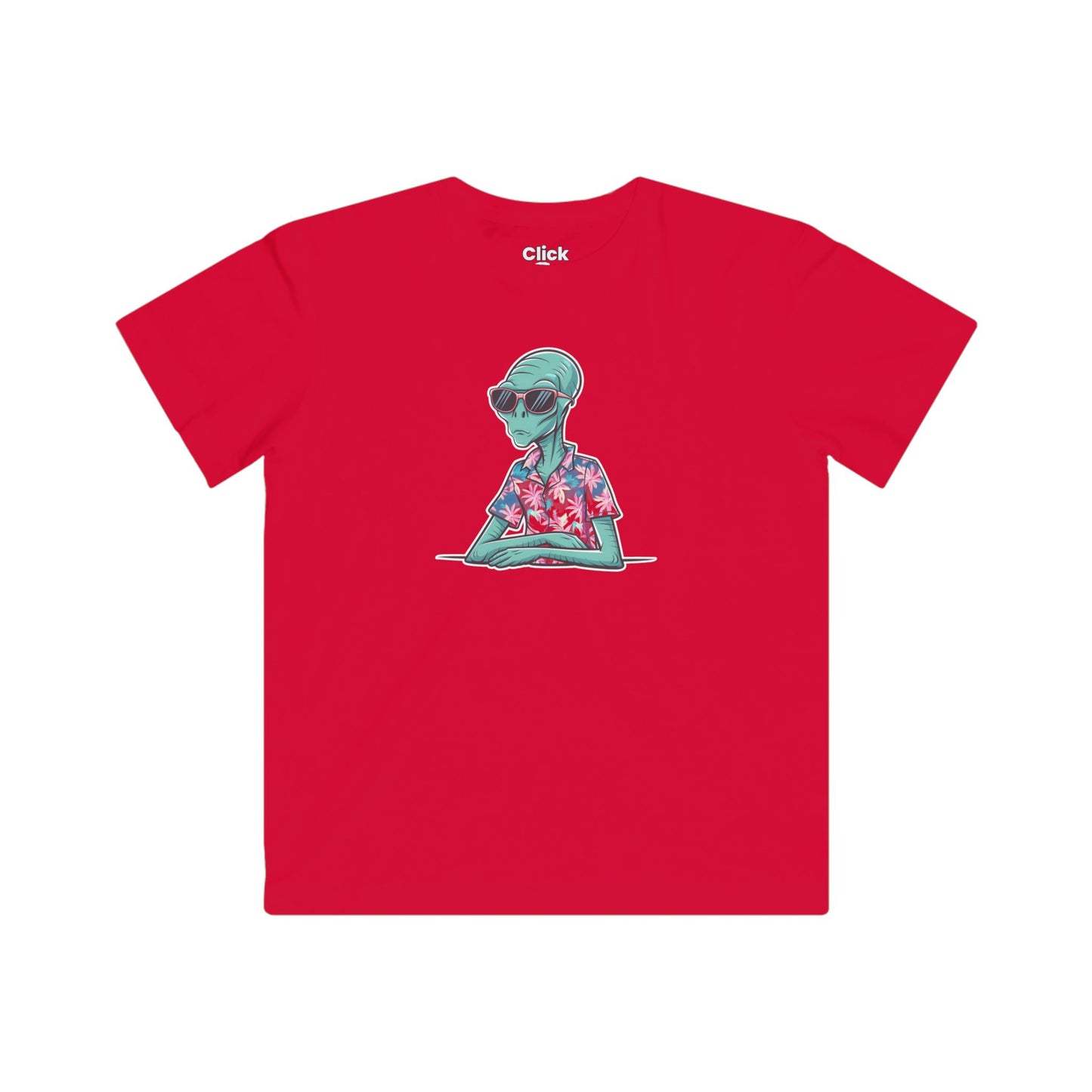 Kids Retro T-Shirt - Trendy Alien Relaxing in Miami Beach - Retro Style T-Shirt
