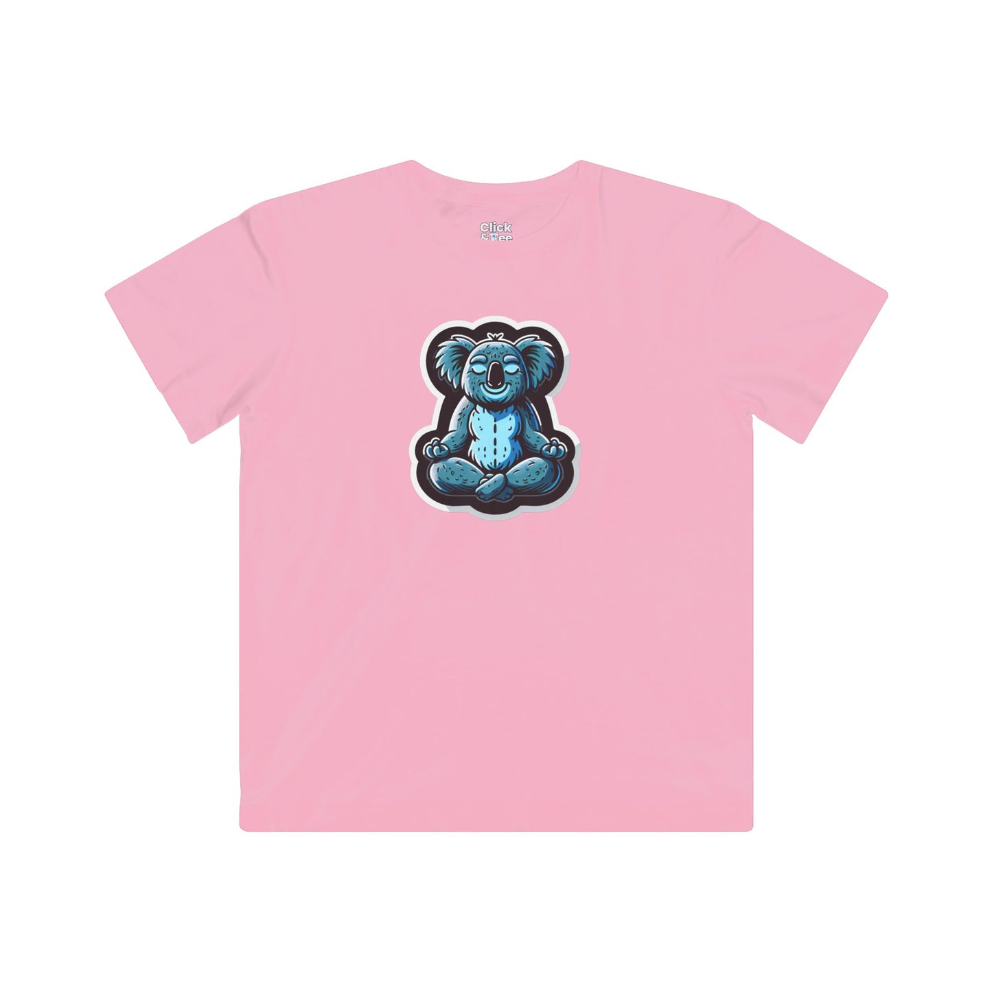 Kids Vector T-Shirt - Happy Koala Meditating - Vector Style T-Shirt