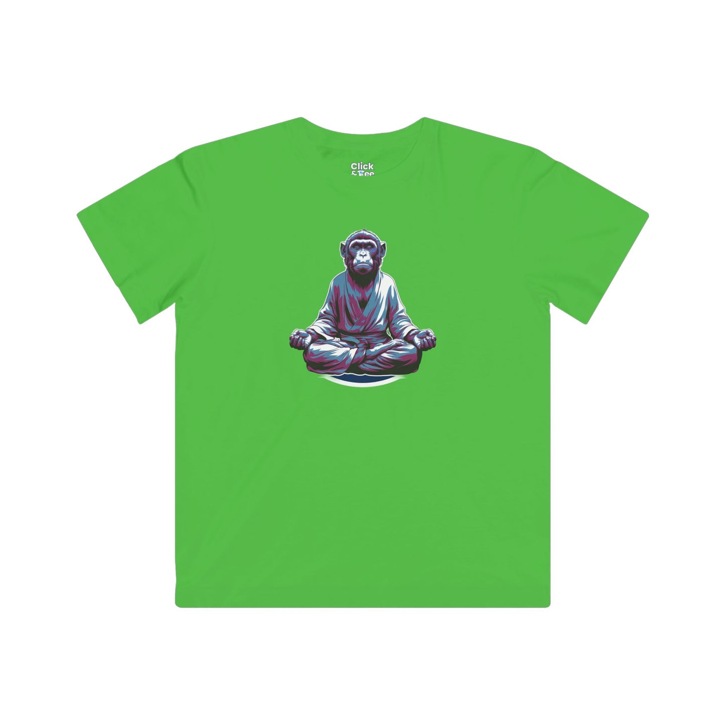 Kids Digital Art T-Shirt - Enlightened Monkey Levitating - Digital Art Style T-Shirt