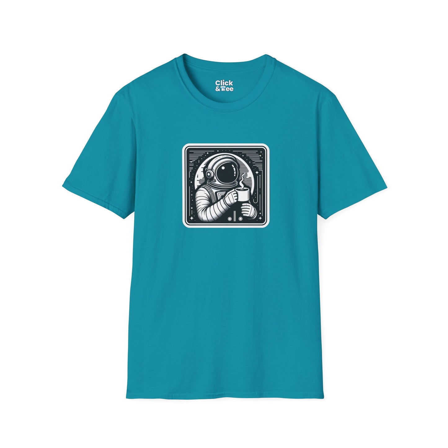 Retro T-Shirt - Astronaut Astronaut Drinking a coffee - Retro Style T-Shirt