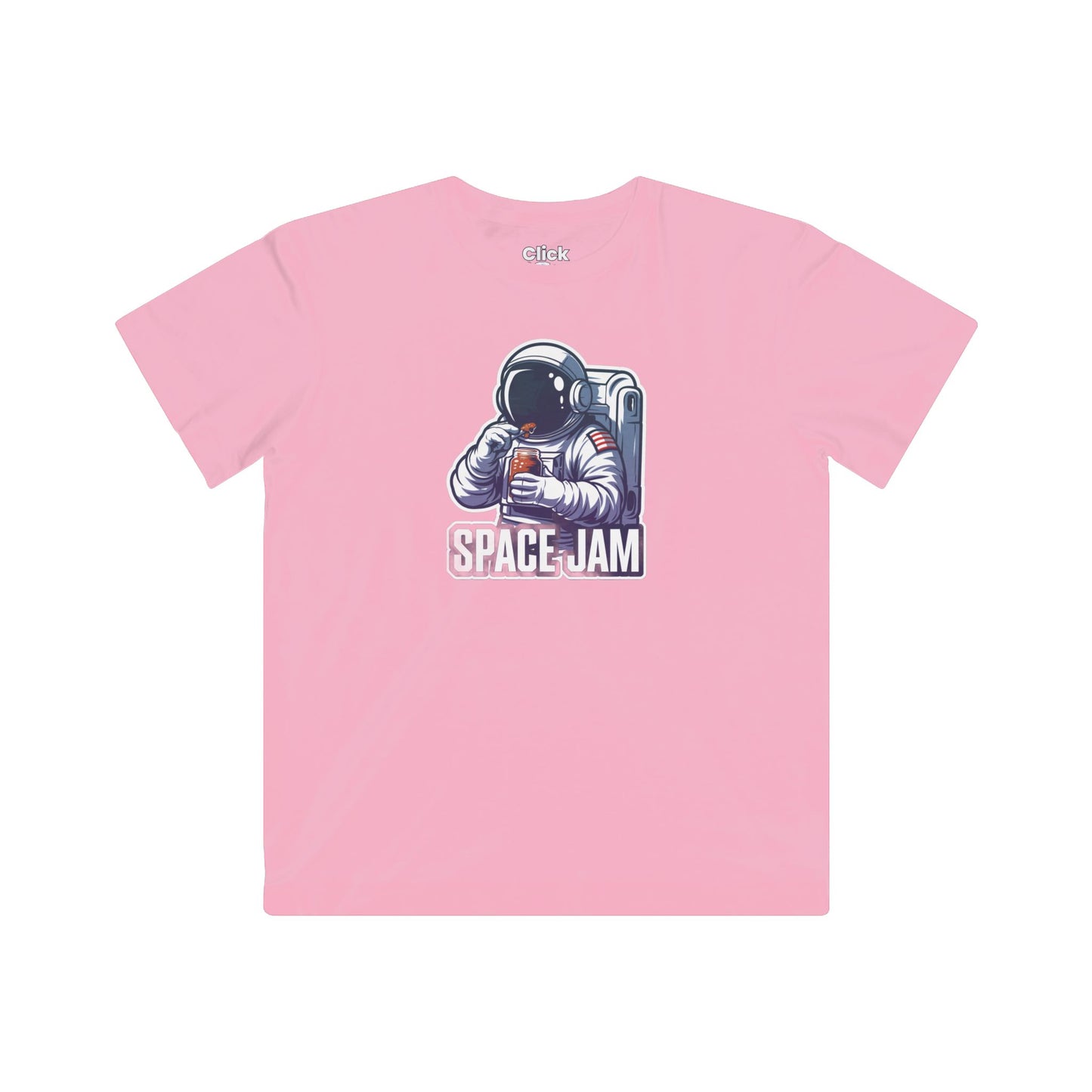 Kids Retro T-Shirt - Hungry Astronaut Eating Jam in Space - Retro Style T-Shirt