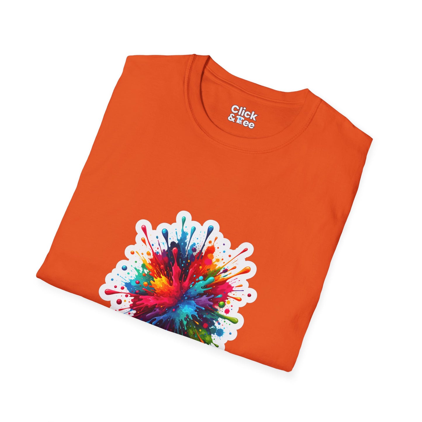 Color Splatter T-Shirt - Vibrant Splatter Paint Art Exploding in all directions - Color Splatter Style T-Shirt