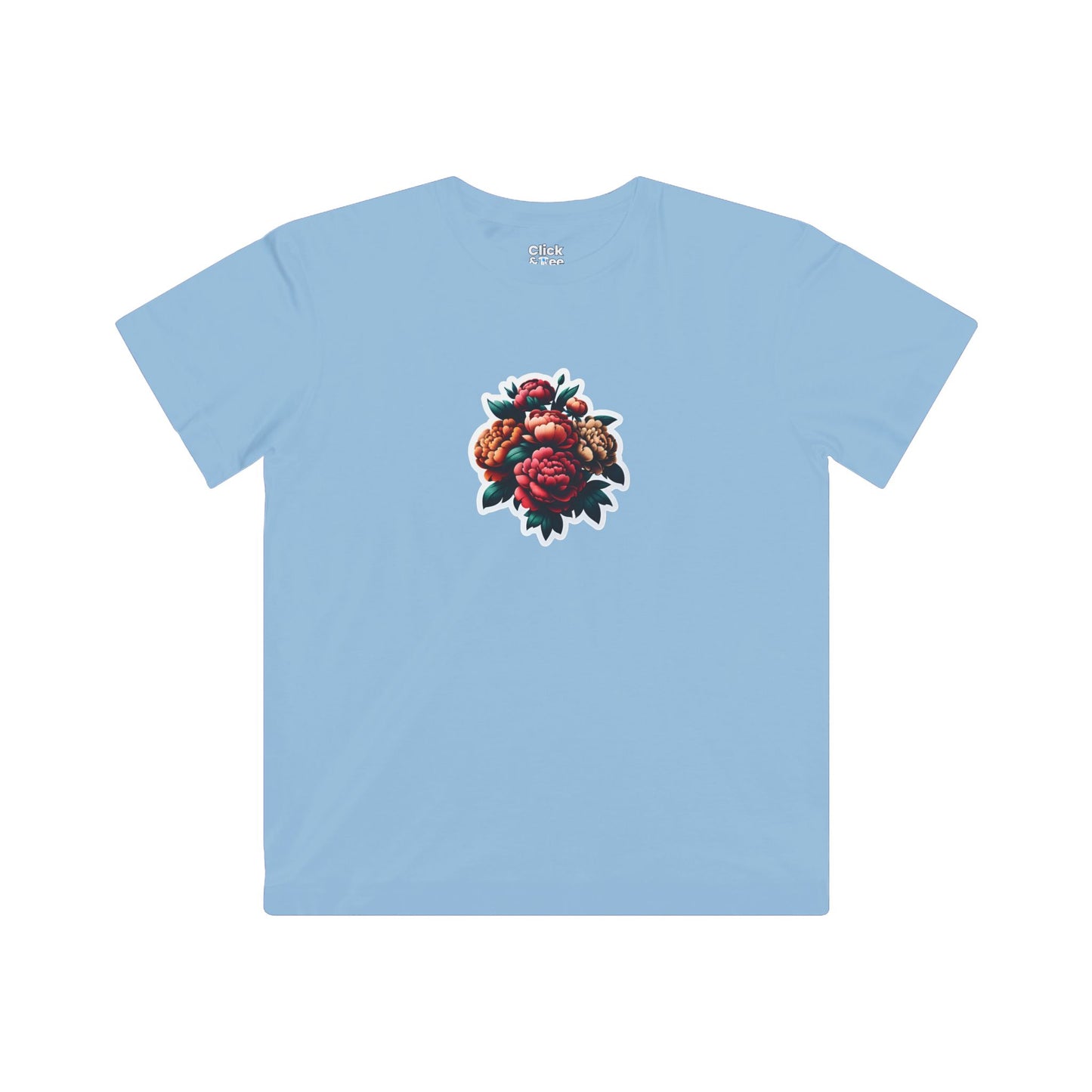 Kids Photography T-Shirt - Vibrant Beautiful Peonies in a Bouquet - Photography Style T-Shirt