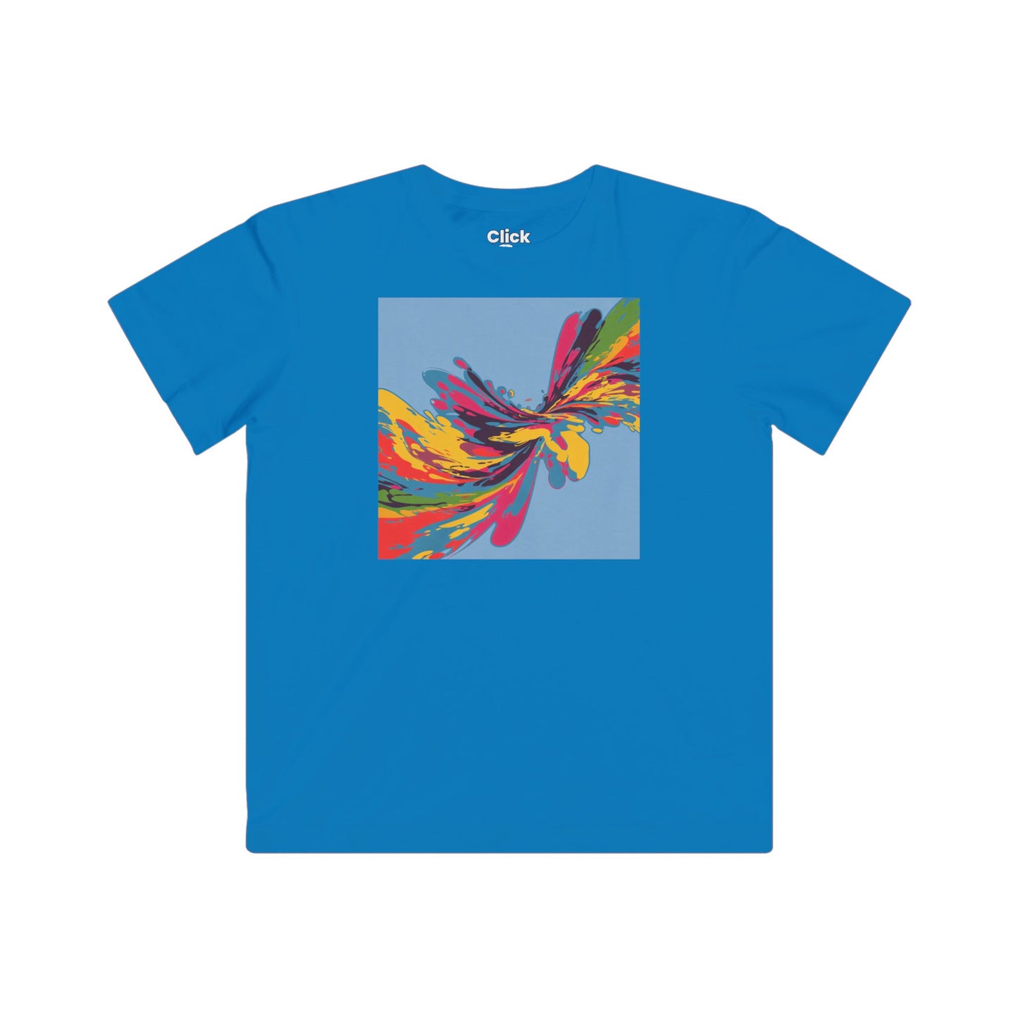 Kids Color Splatter T-Shirt - Abstract Art in a Flowing Explosion - Color Splatter Style T-Shirt