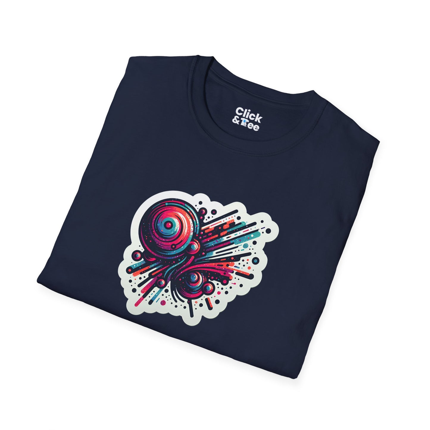 Graphic Art T-Shirt - Vibrant Abstract design Splattered - Graphic Art Style T-Shirt