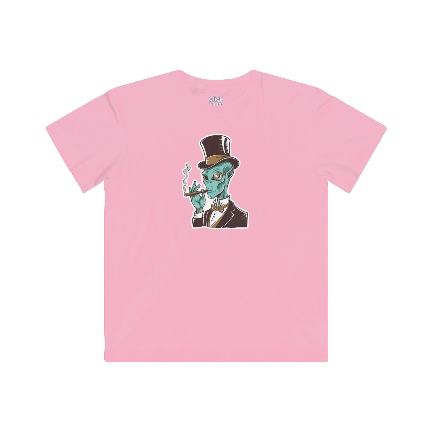 Kids Steampunk T-Shirt - Debonaire Trendy Alien Smoking a cigar - Steampunk Style T-Shirt