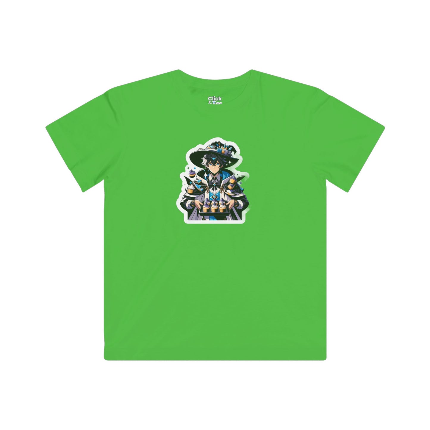 Kids Harem Anime T-Shirt - Beautiful Mage Baking Cupcakes - Harem Anime Style T-Shirt