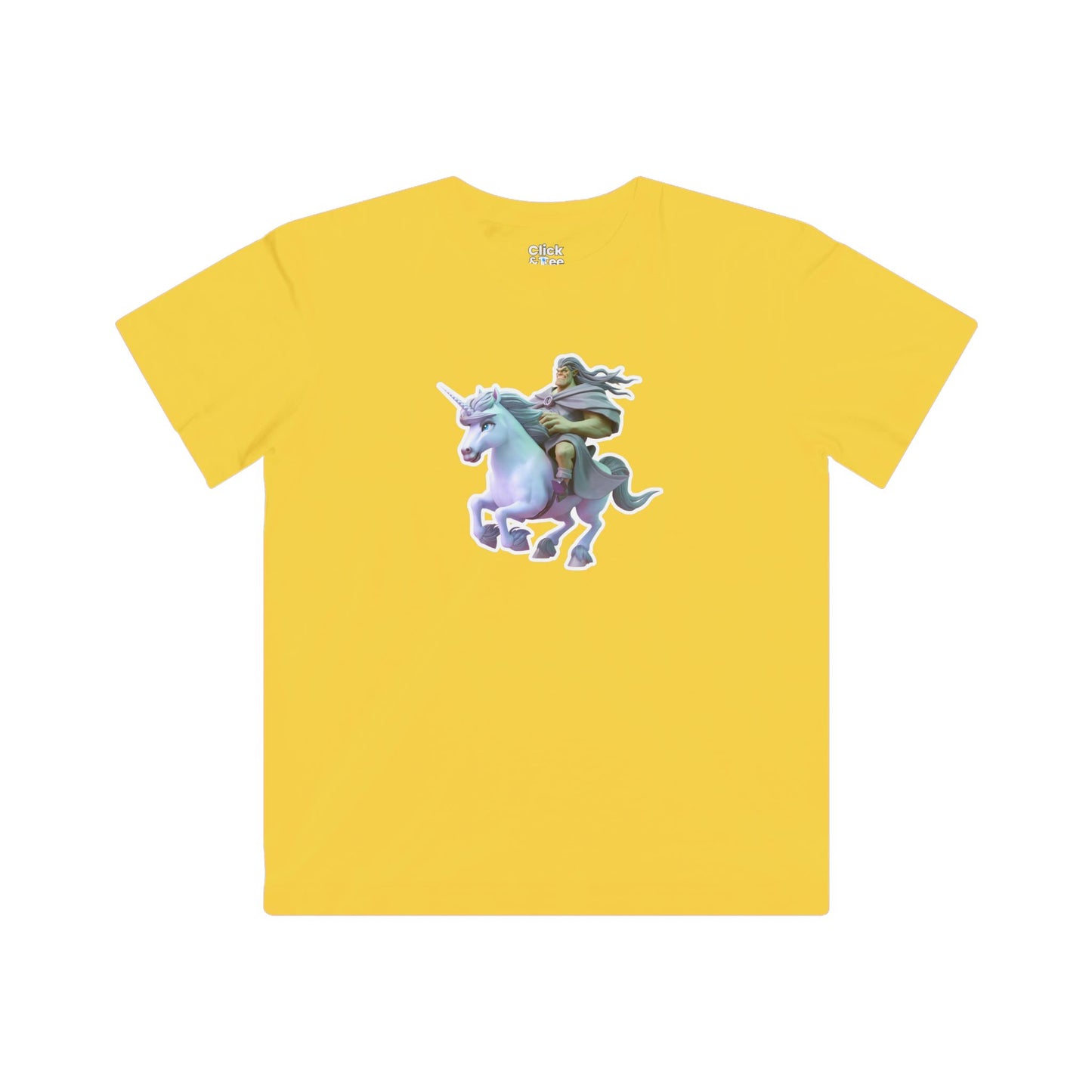 Kids 3D T-Shirt - Hulking Warlock Riding a Magical Unicorn - 3D Style T-Shirt