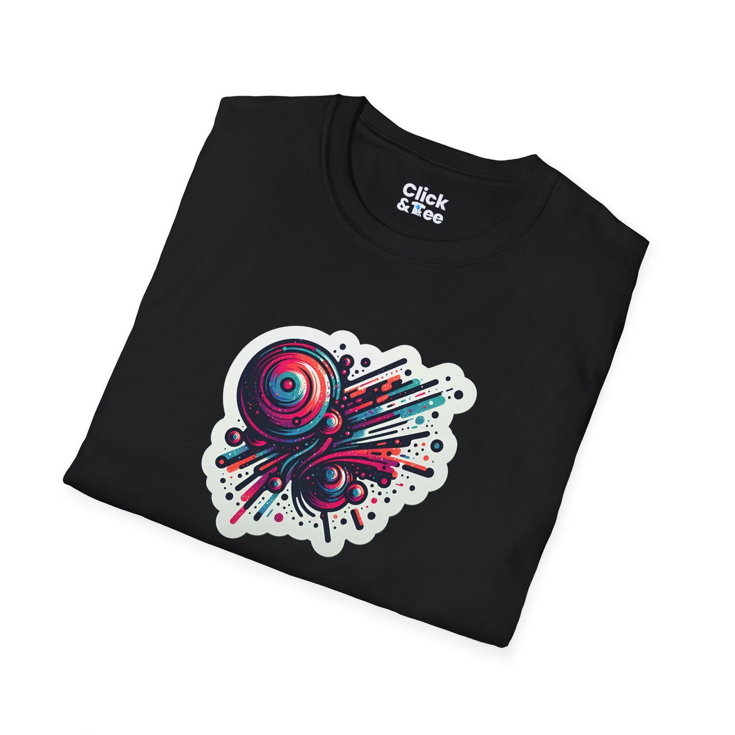 Graphic Art T-Shirt - Vibrant Abstract design Splattered - Graphic Art Style T-Shirt
