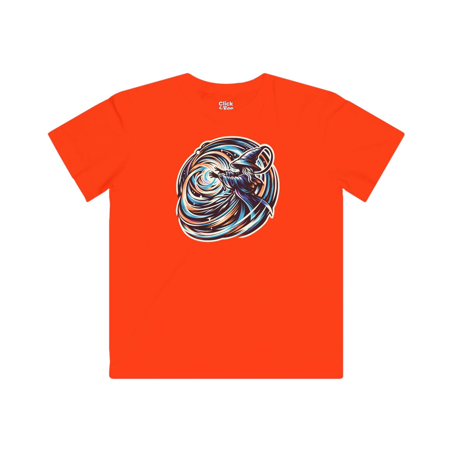 Kids Fantasy T-Shirt - Powerful Wizard Bending Time - Fantasy Style T-Shirt