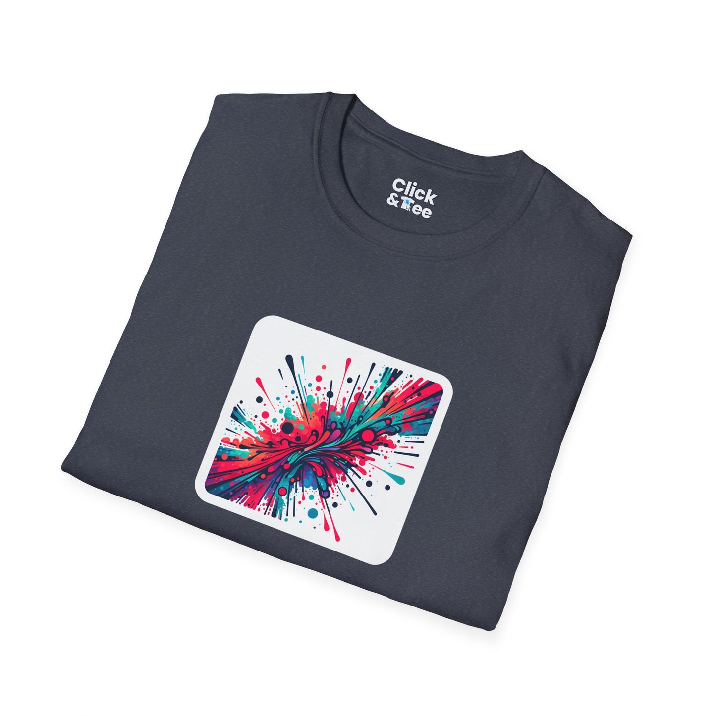 Color Splatter T-Shirt - Vibrant Abstract design Splattered - Color Splatter Style T-Shirt