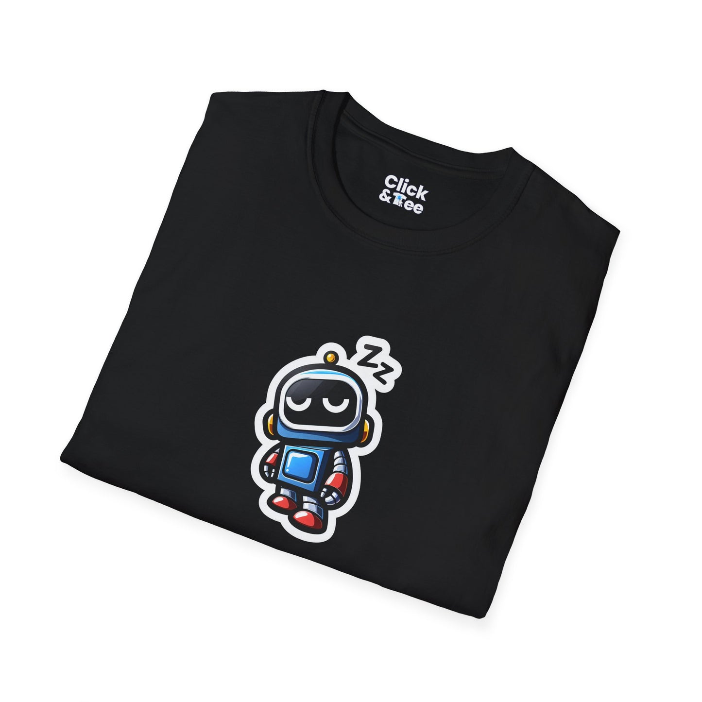 Unique T-Shirt - Sleepy Robot Carrying a human - Cartoon Style T-Shirt
