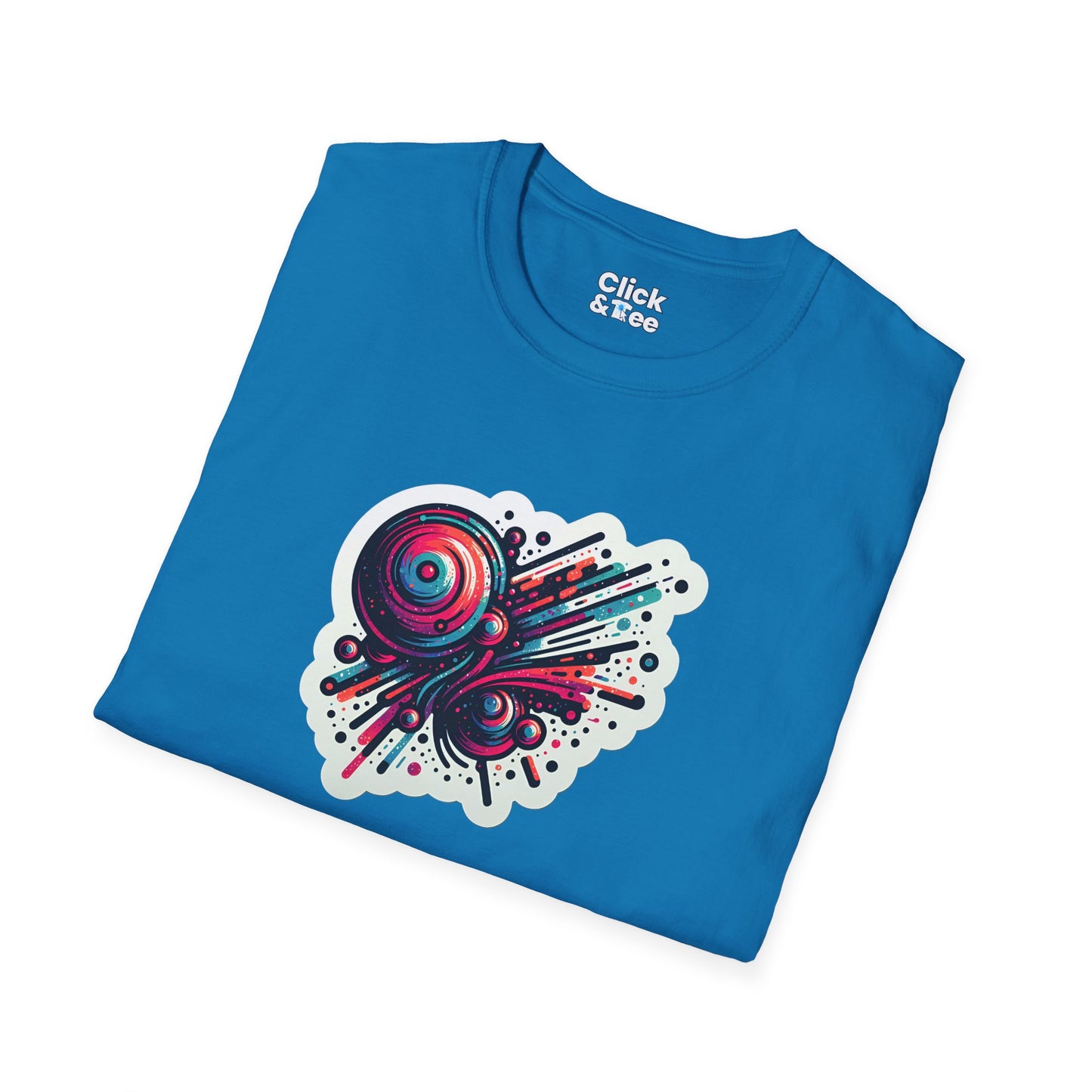 Graphic Art T-Shirt - Vibrant Abstract design Splattered - Graphic Art Style T-Shirt