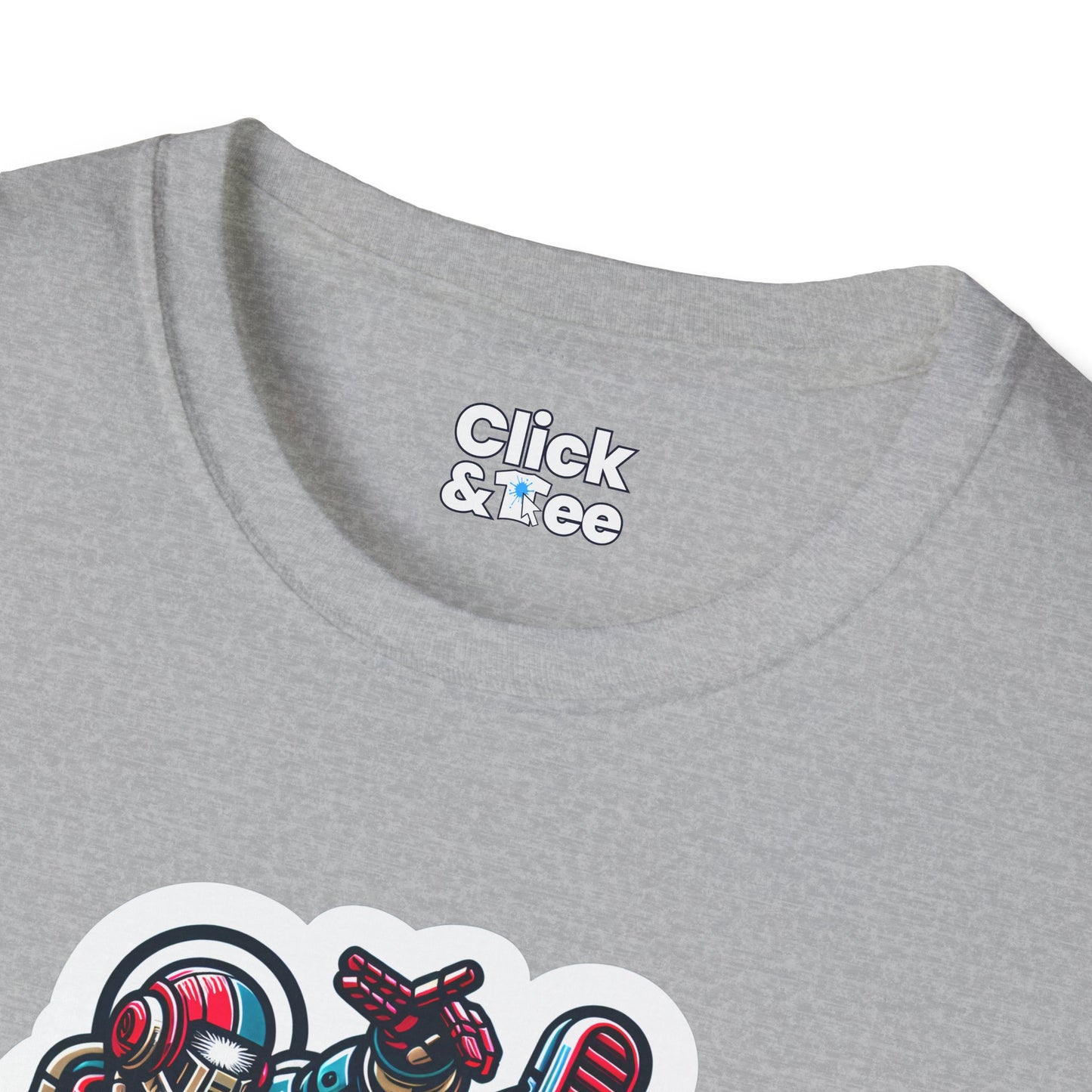 Retro T-Shirt - Aggressive Retro-Robot Breakdancing - Retro Style T-Shirt