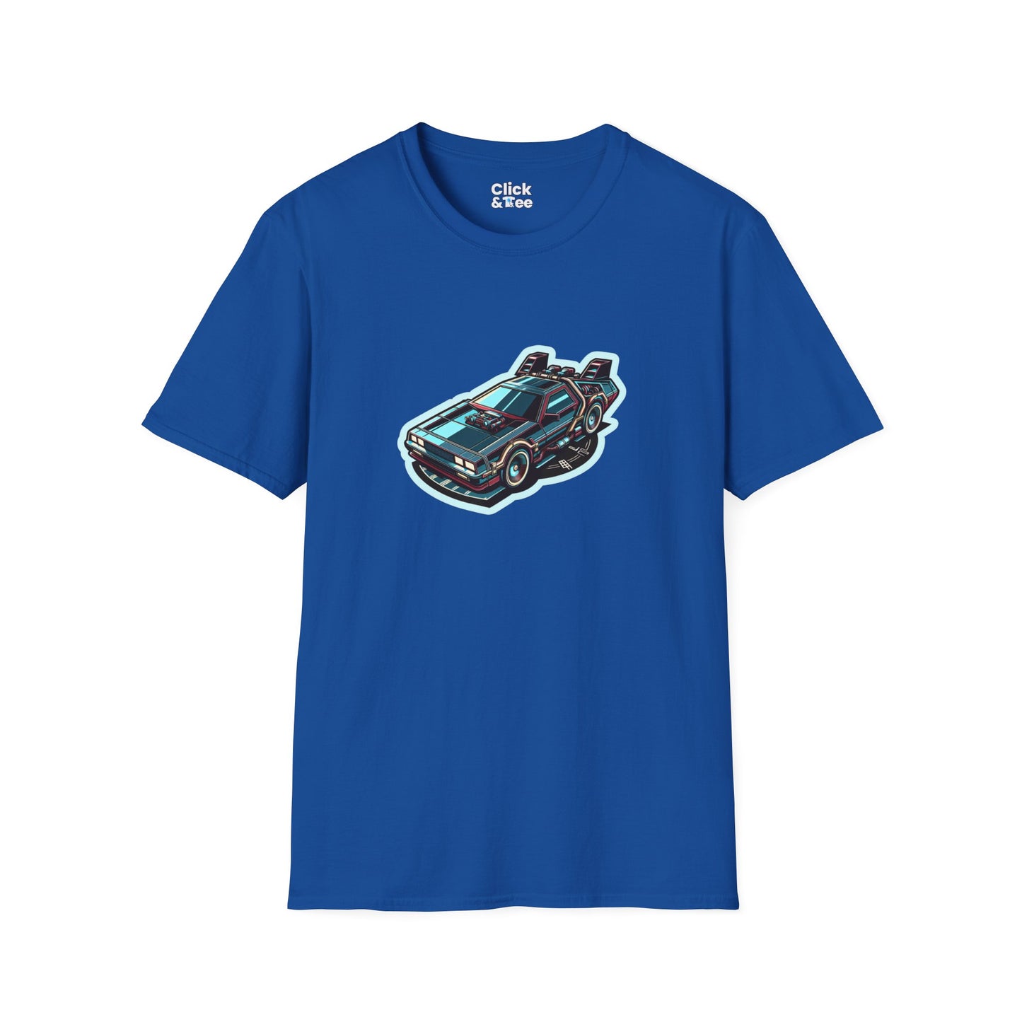 Unique T-Shirt - Ultra Fast Time Machine Car Speeding into the future - Futuristic Style T-Shirt