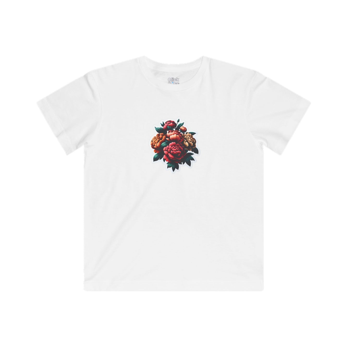 Kids Photography T-Shirt - Vibrant Beautiful Peonies in a Bouquet - Photography Style T-Shirt