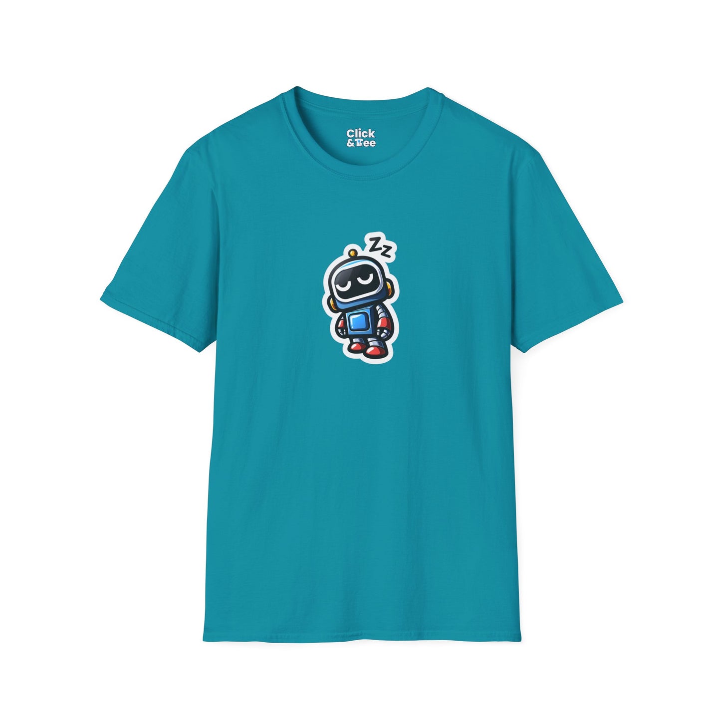 Unique T-Shirt - Sleepy Robot Carrying a human - Cartoon Style T-Shirt