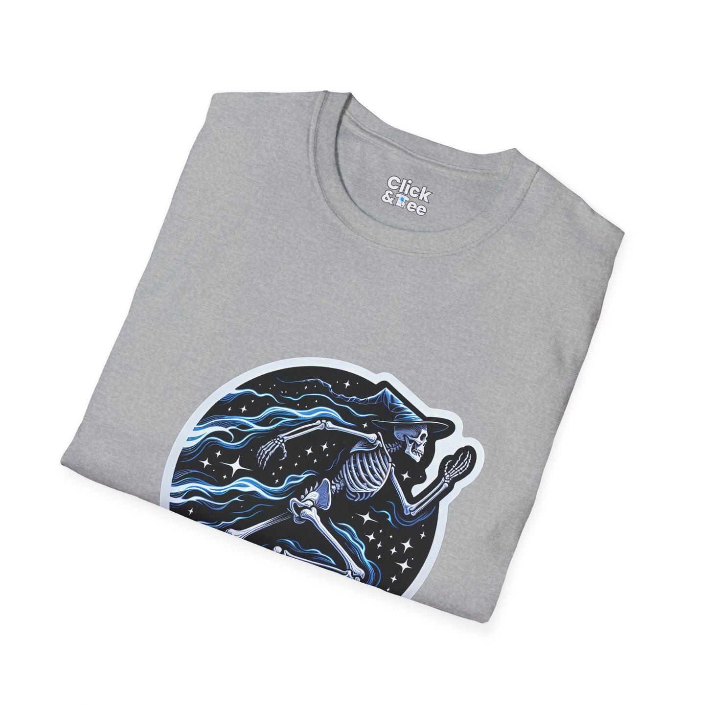 Fantasy T-Shirt - Magical Skeleton Running - Fantasy Style T-Shirt