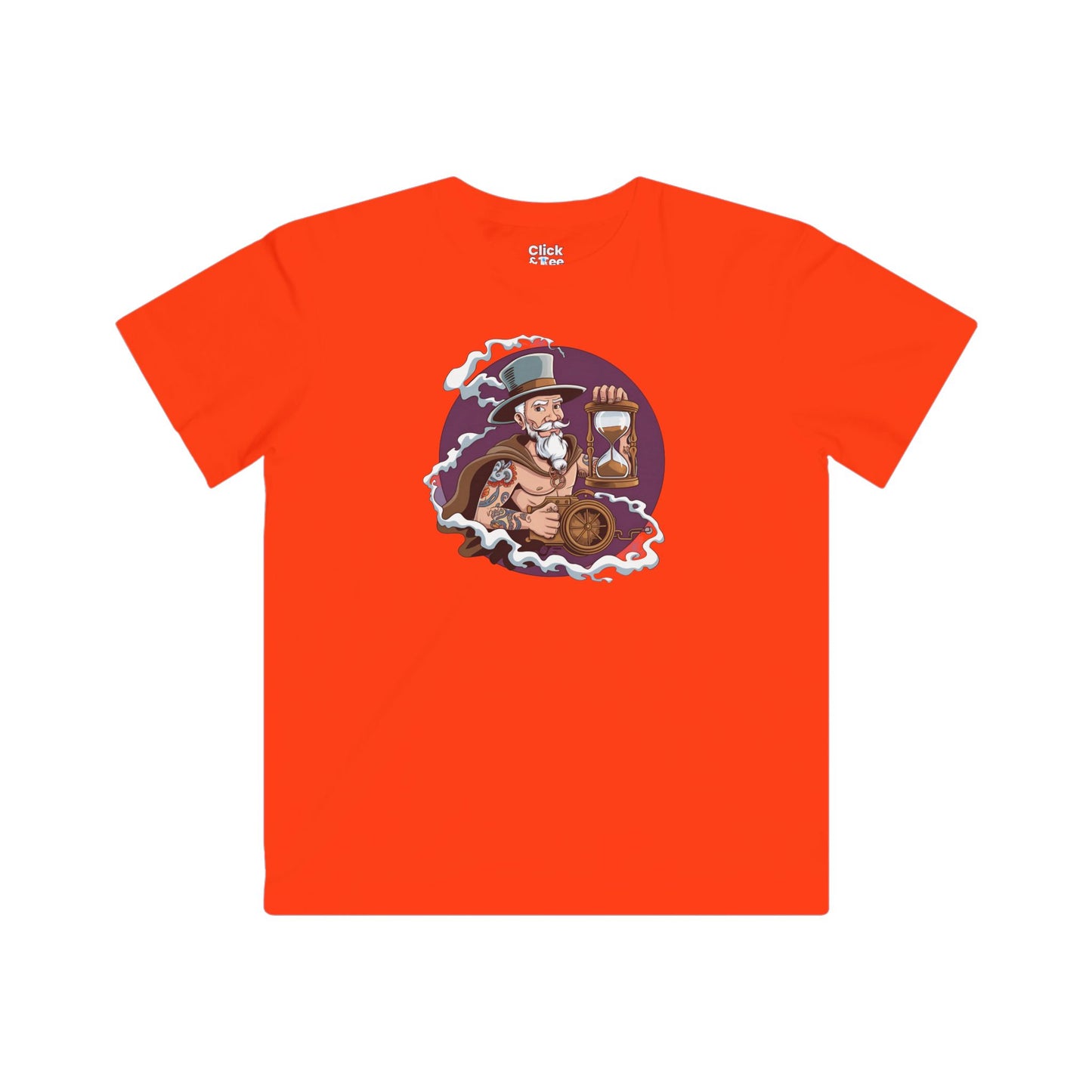 Kids Vector T-Shirt - Tattooed Alchemist Traveling through Time - Vector Style T-Shirt