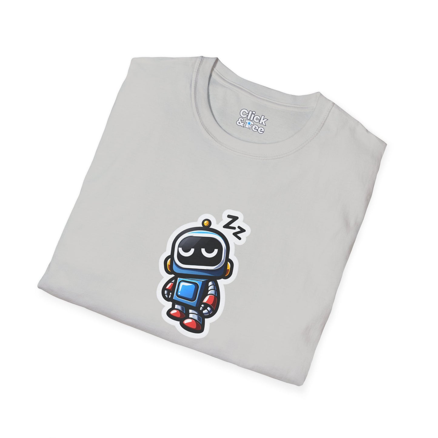Unique T-Shirt - Sleepy Robot Carrying a human - Cartoon Style T-Shirt