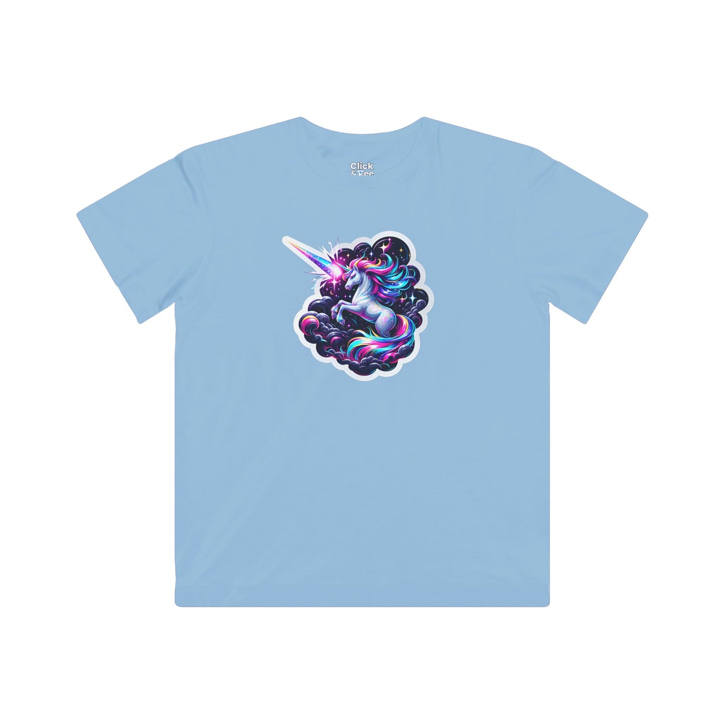 Kids 3D T-Shirt - Sparkly Unicorn Unleashing a Magic Storm - 3D Style T-Shirt