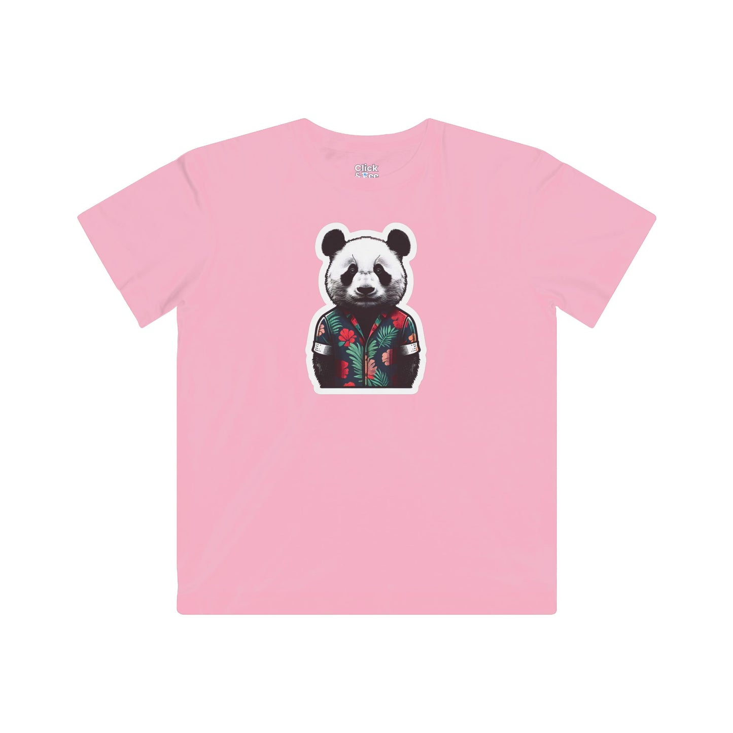 Kids Photography T-Shirt - Fancy Panda Wearing a Trendy T-Shirt - Photography Style T-Shirt