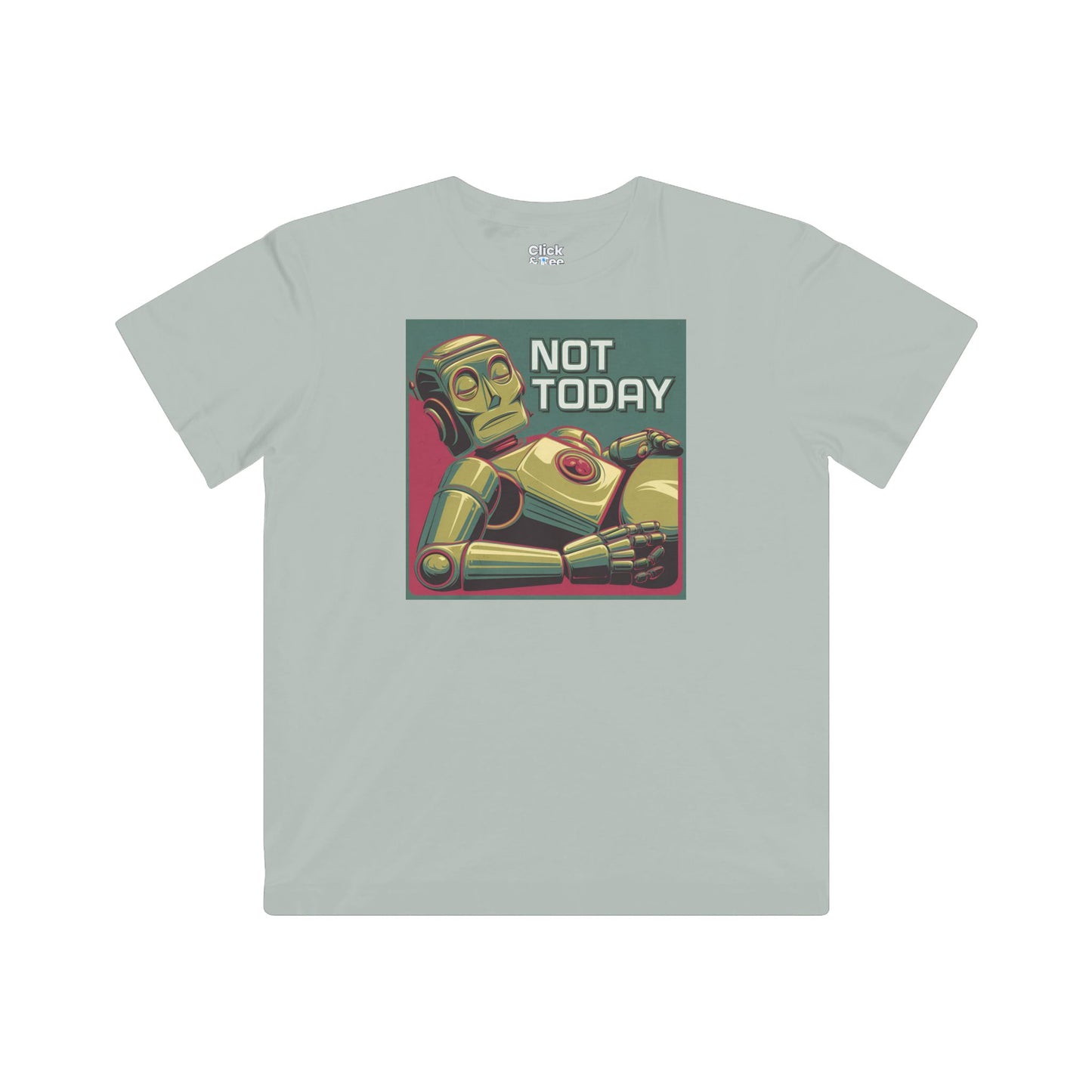 Kids Retro T-Shirt - Classic Retro-Futuristic Robot Sleeping - Retro Style T-Shirt