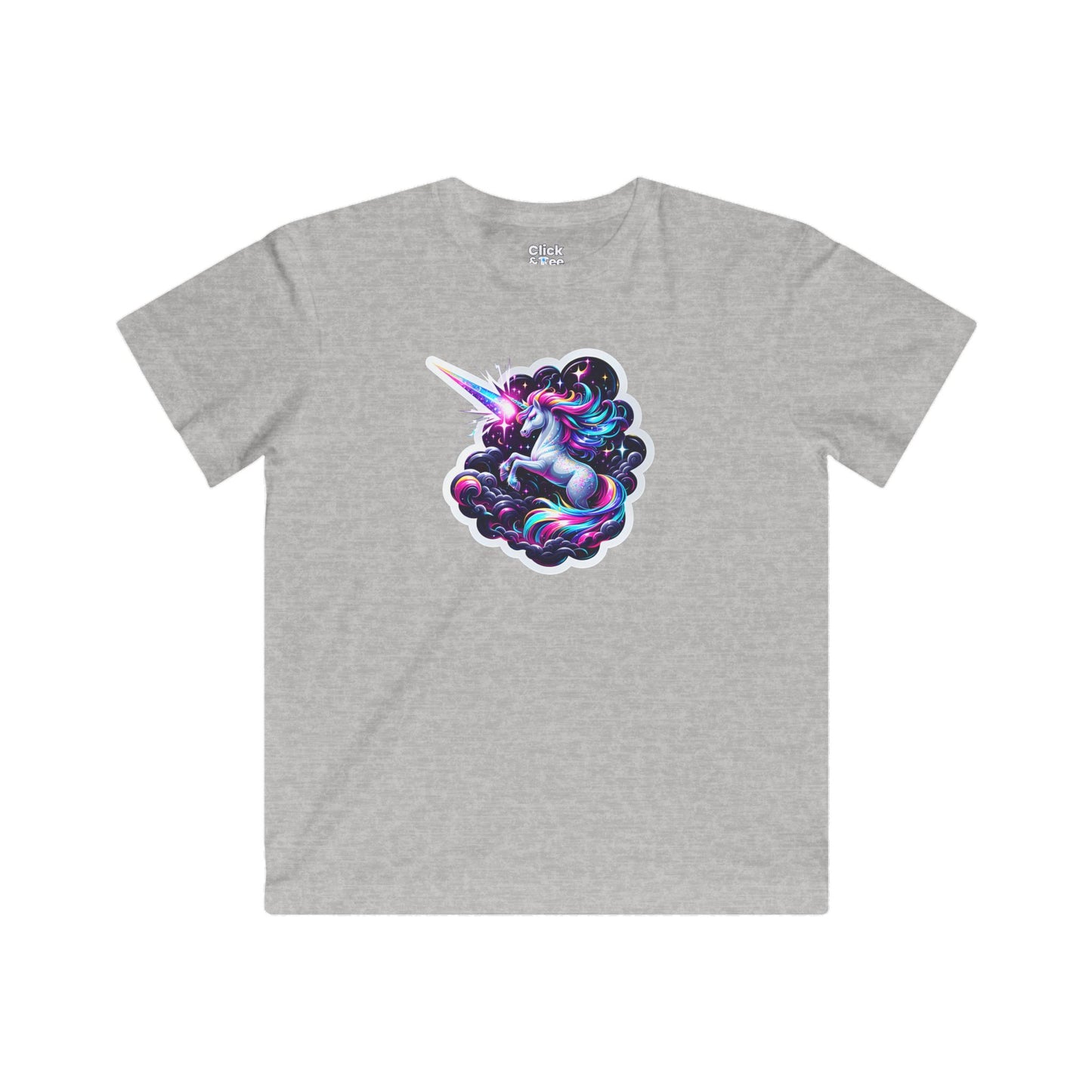 Kids 3D T-Shirt - Sparkly Unicorn Unleashing a Magic Storm - 3D Style T-Shirt