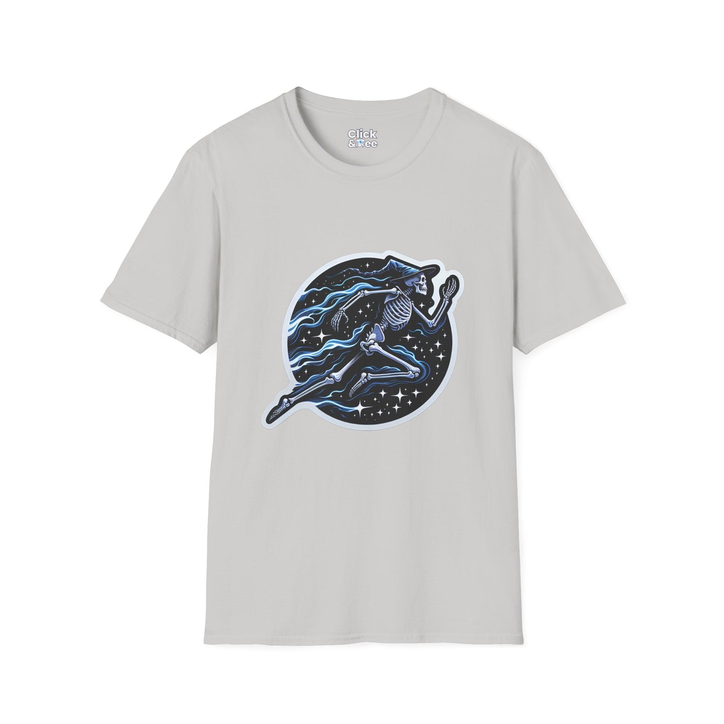 Fantasy T-Shirt - Magical Skeleton Running - Fantasy Style T-Shirt