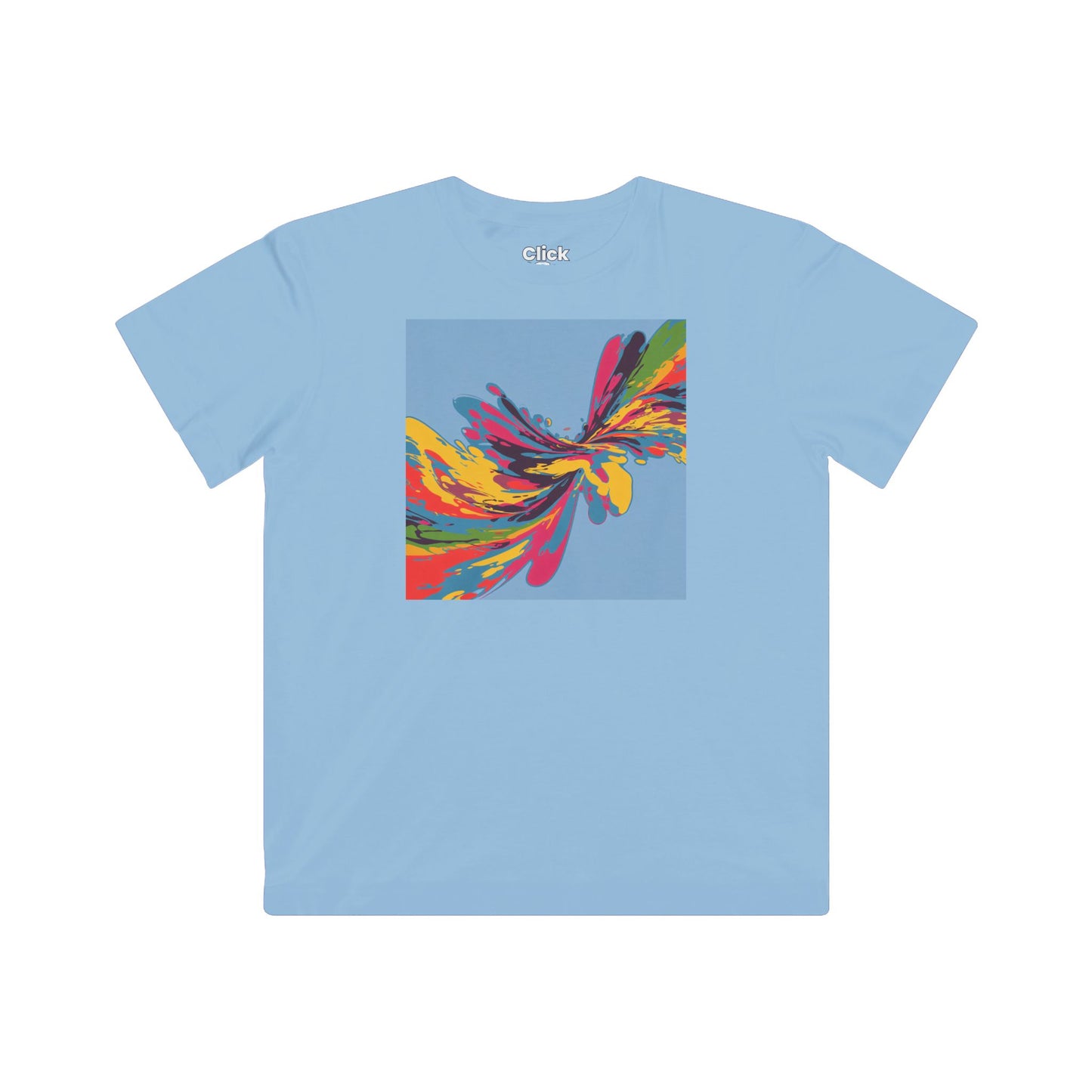 Kids Color Splatter T-Shirt - Abstract Art in a Flowing Explosion - Color Splatter Style T-Shirt