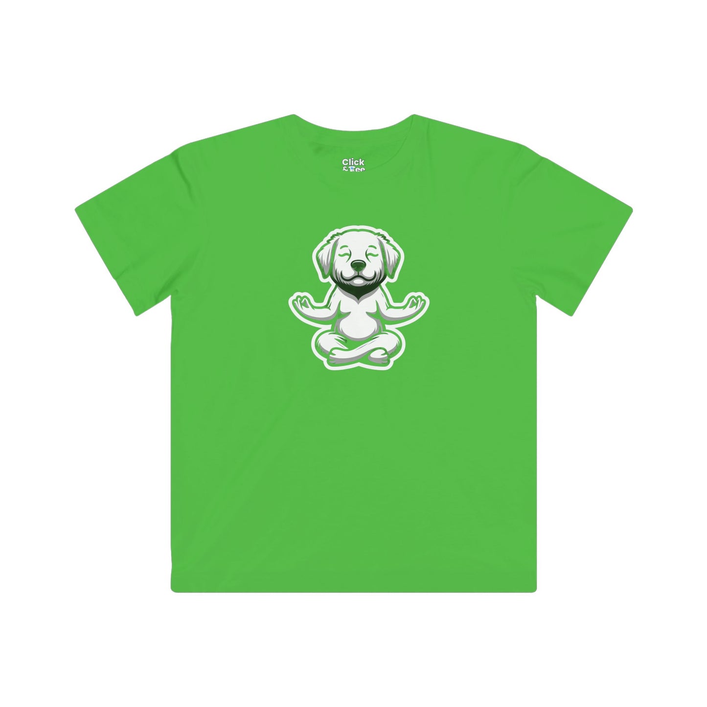 Kids Photography T-Shirt - Cute Puppy Meditating - Photography Style T-Shirt