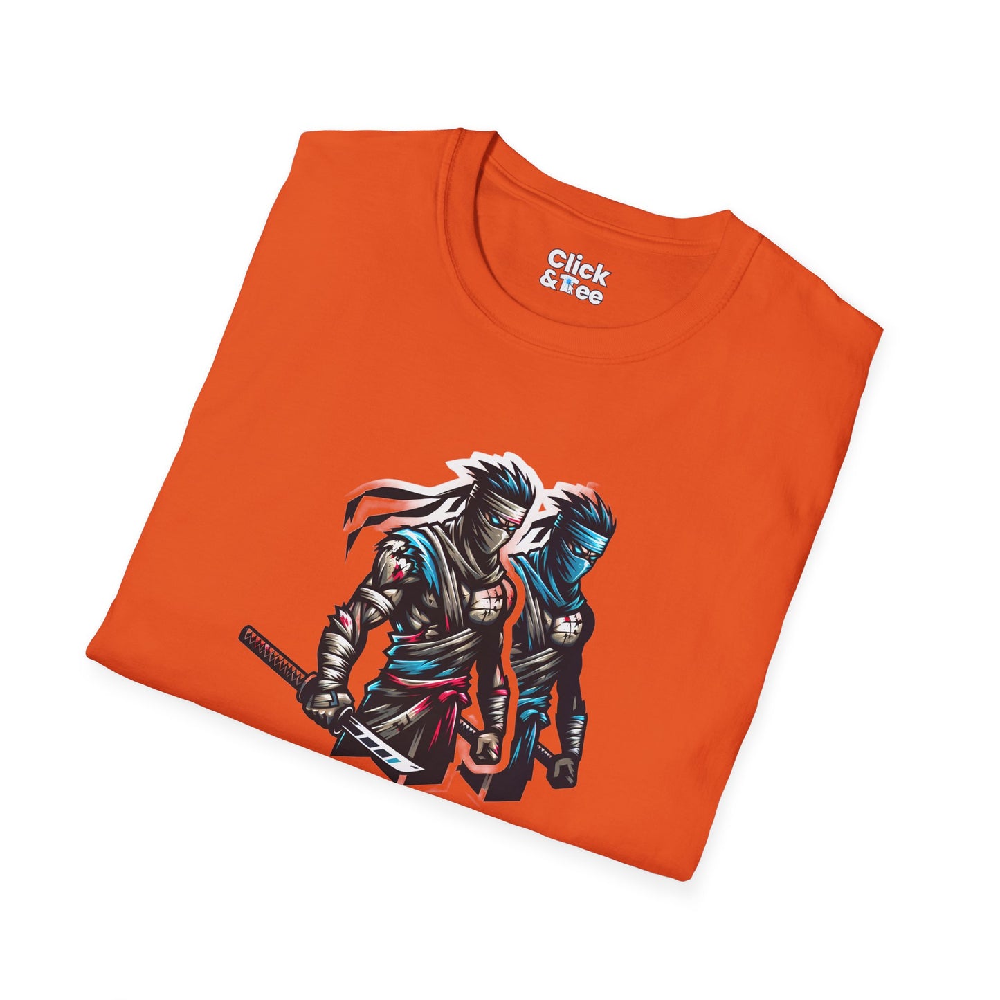 Realistic T-Shirt - Battle-scarred Warrior Ninja Ready for battle - Realistic Style T-Shirt