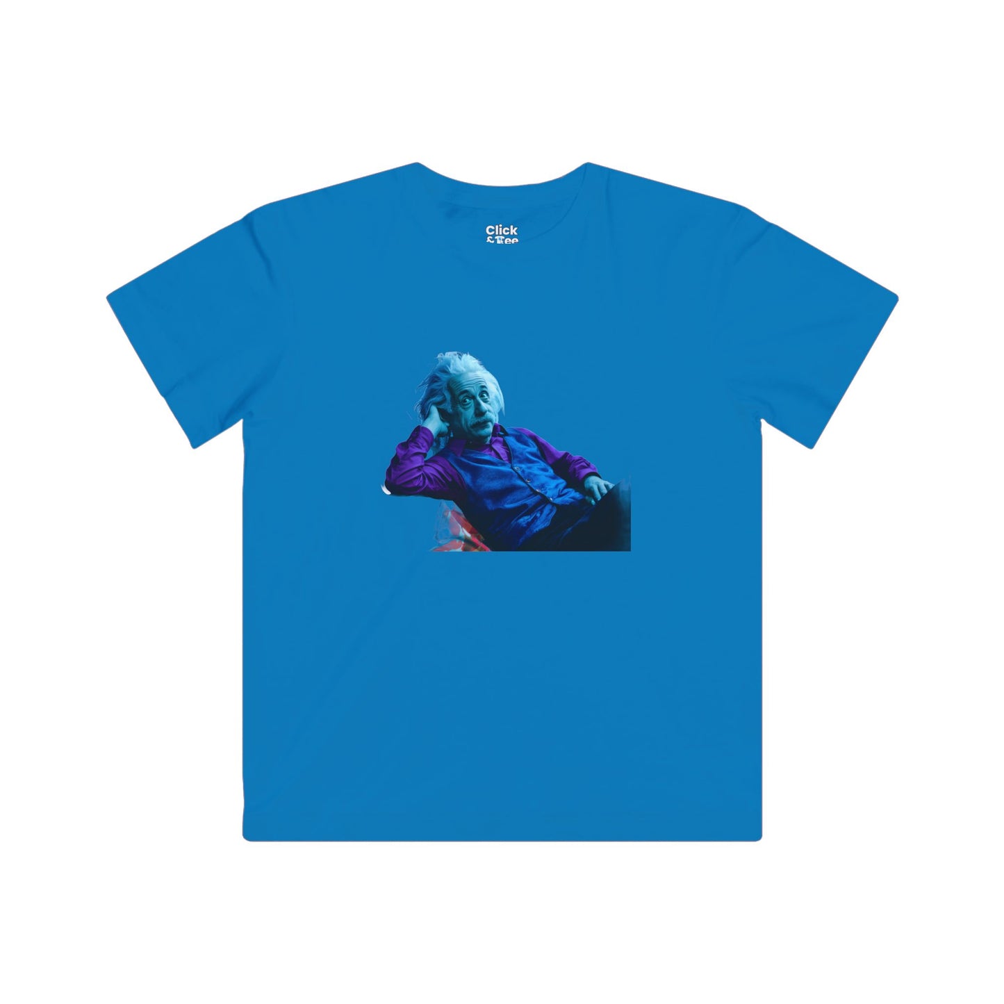 Kids Cyberpunk T-Shirt - funny albert Einstein laying down on a couch - Cyberpunk Style T-Shirt