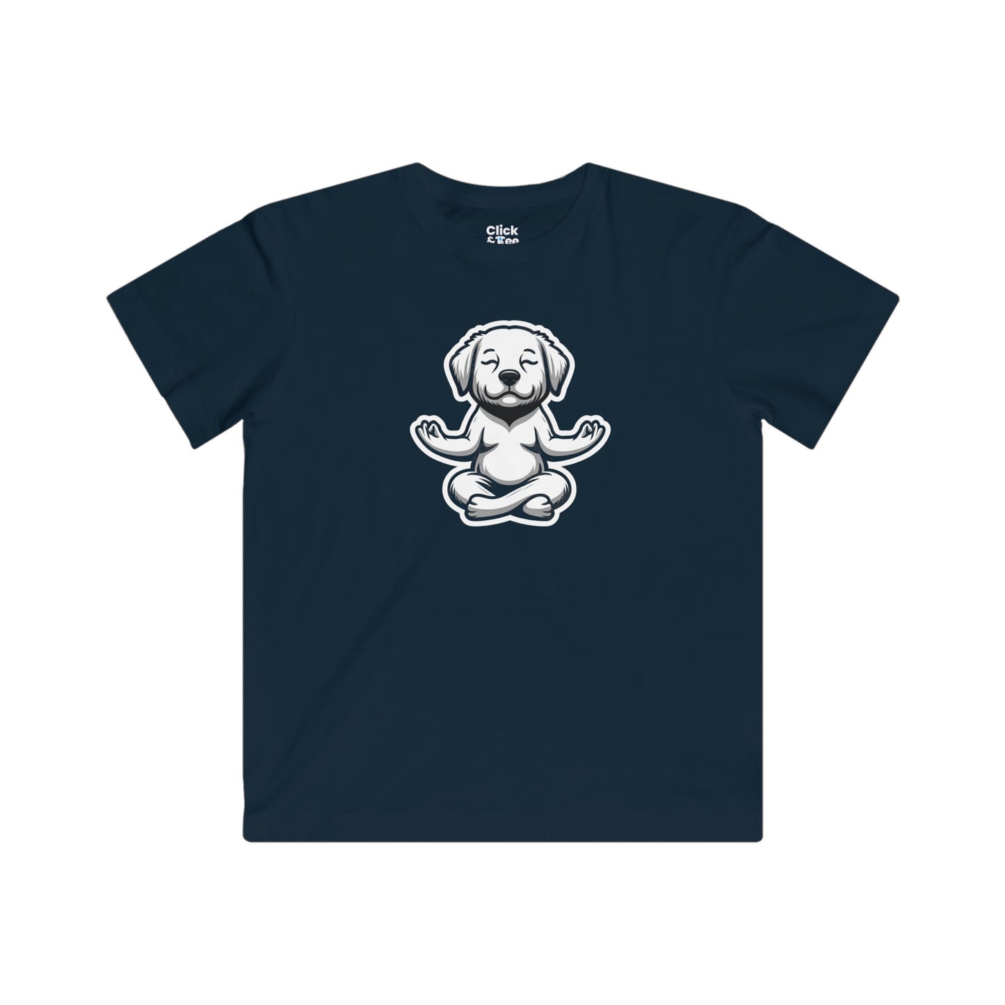 Kids Photography T-Shirt - Cute Puppy Meditating - Photography Style T-Shirt