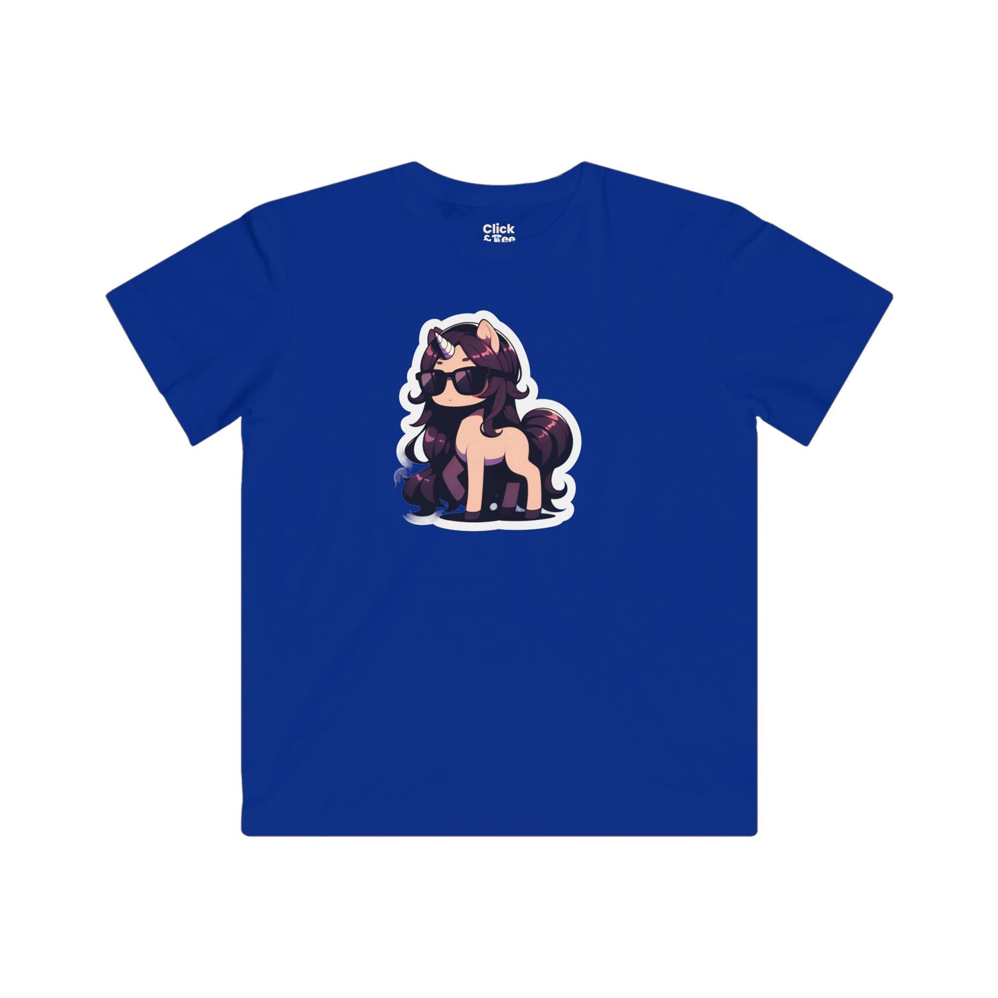 Kids Harem Anime T-Shirt - Cute Centaur Wearing Black Sunglasses - Harem Anime Style T-Shirt