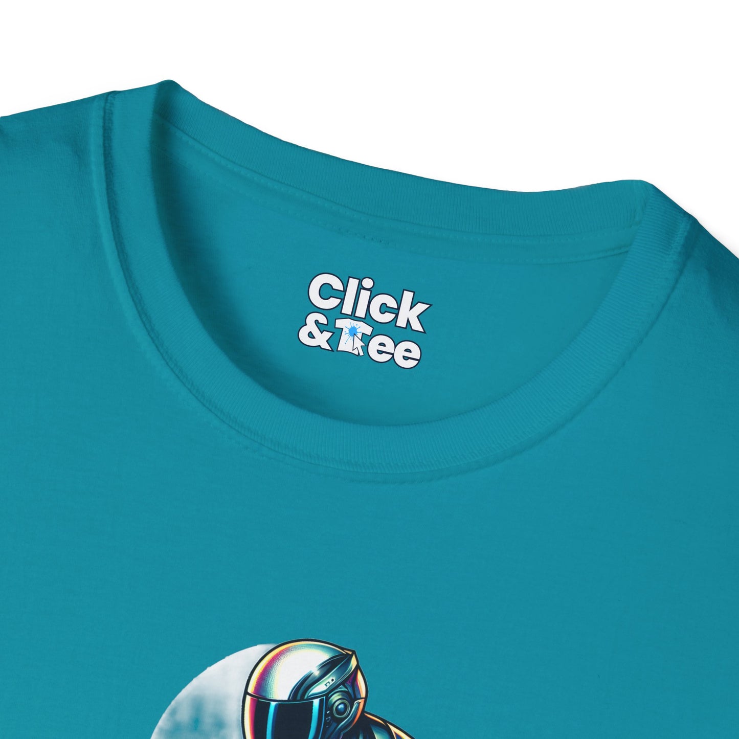 Synthwave T-Shirt - Futuristic Racer Riding a futuristic light bike - Synthwave Style T-Shirt