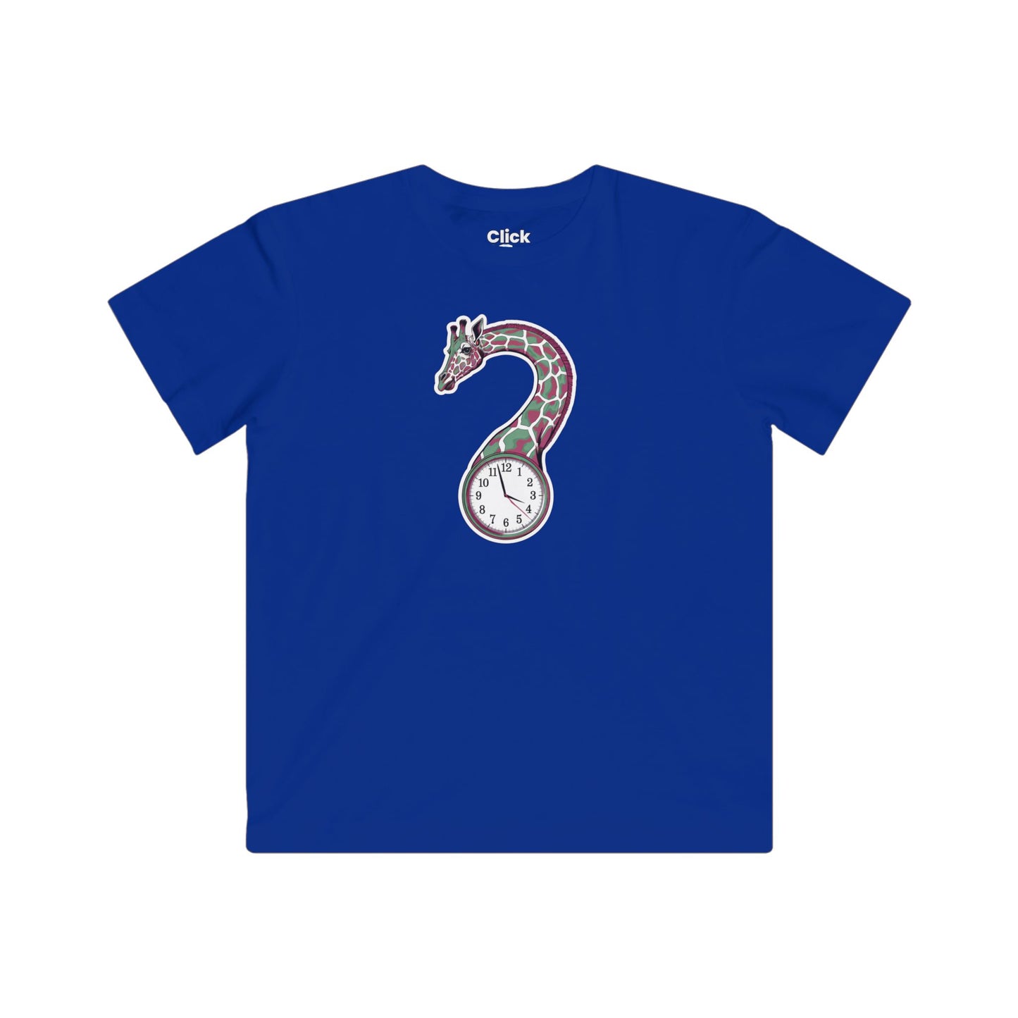 Kids Psychadelic T-Shirt - Insomniac Giraffe Bending Time - Psychadelic Style T-Shirt (ID86)