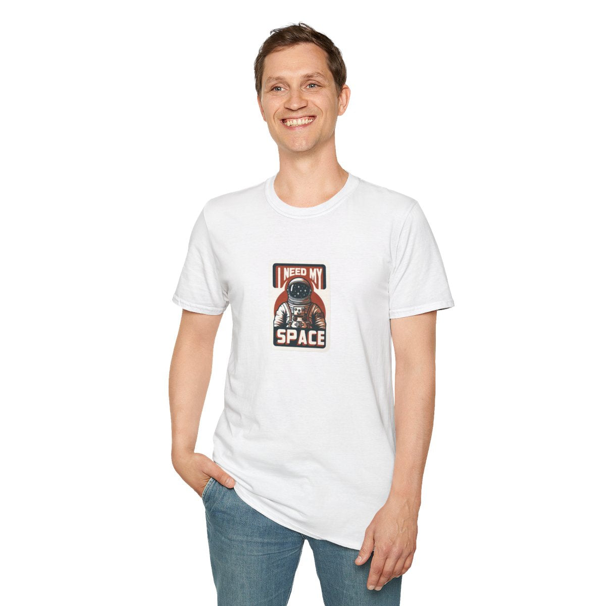 Retro T-Shirt - Lone Astronaut Saying "I need my space" - Retro Style T-Shirt