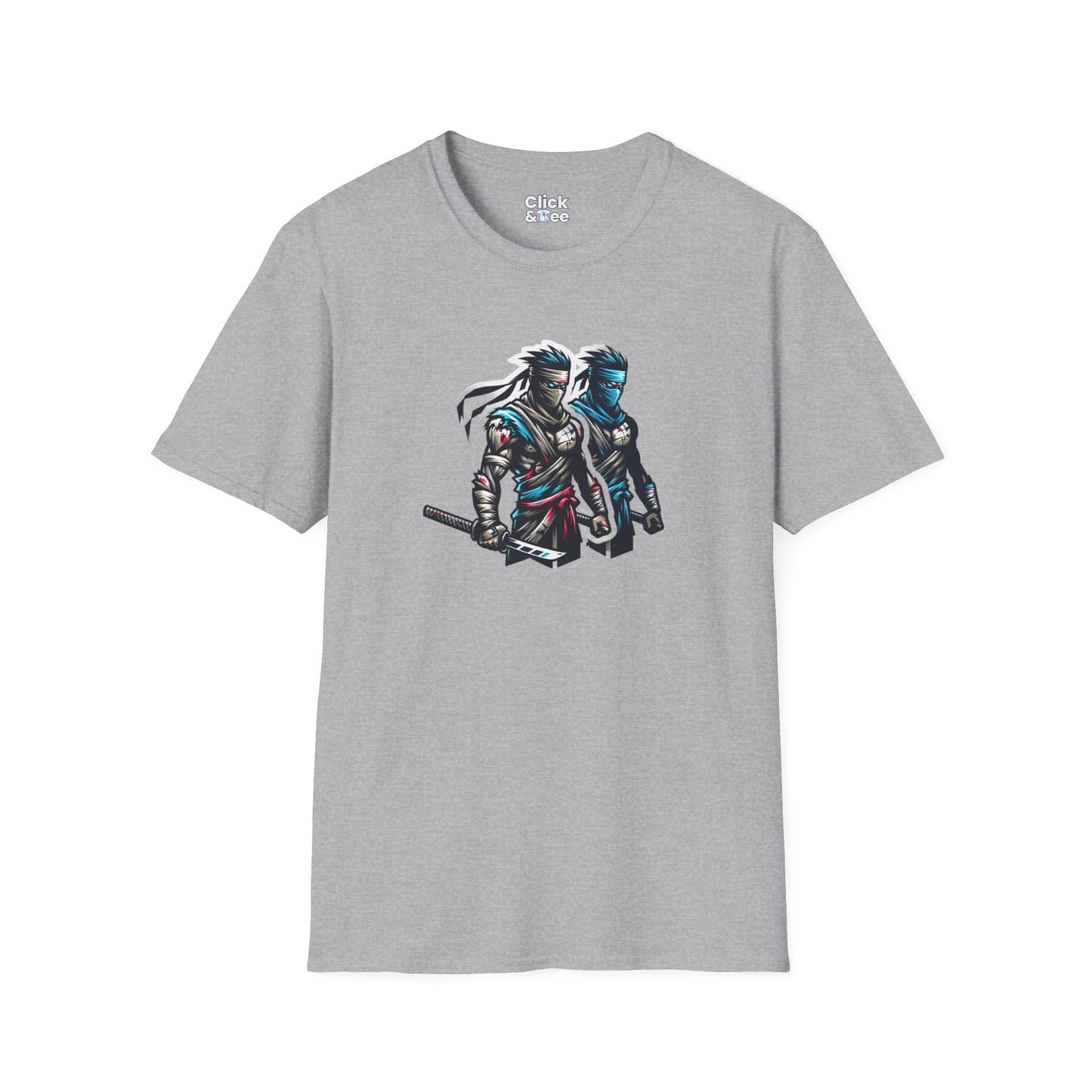 Realistic T-Shirt - Battle-scarred Warrior Ninja Ready for battle - Realistic Style T-Shirt