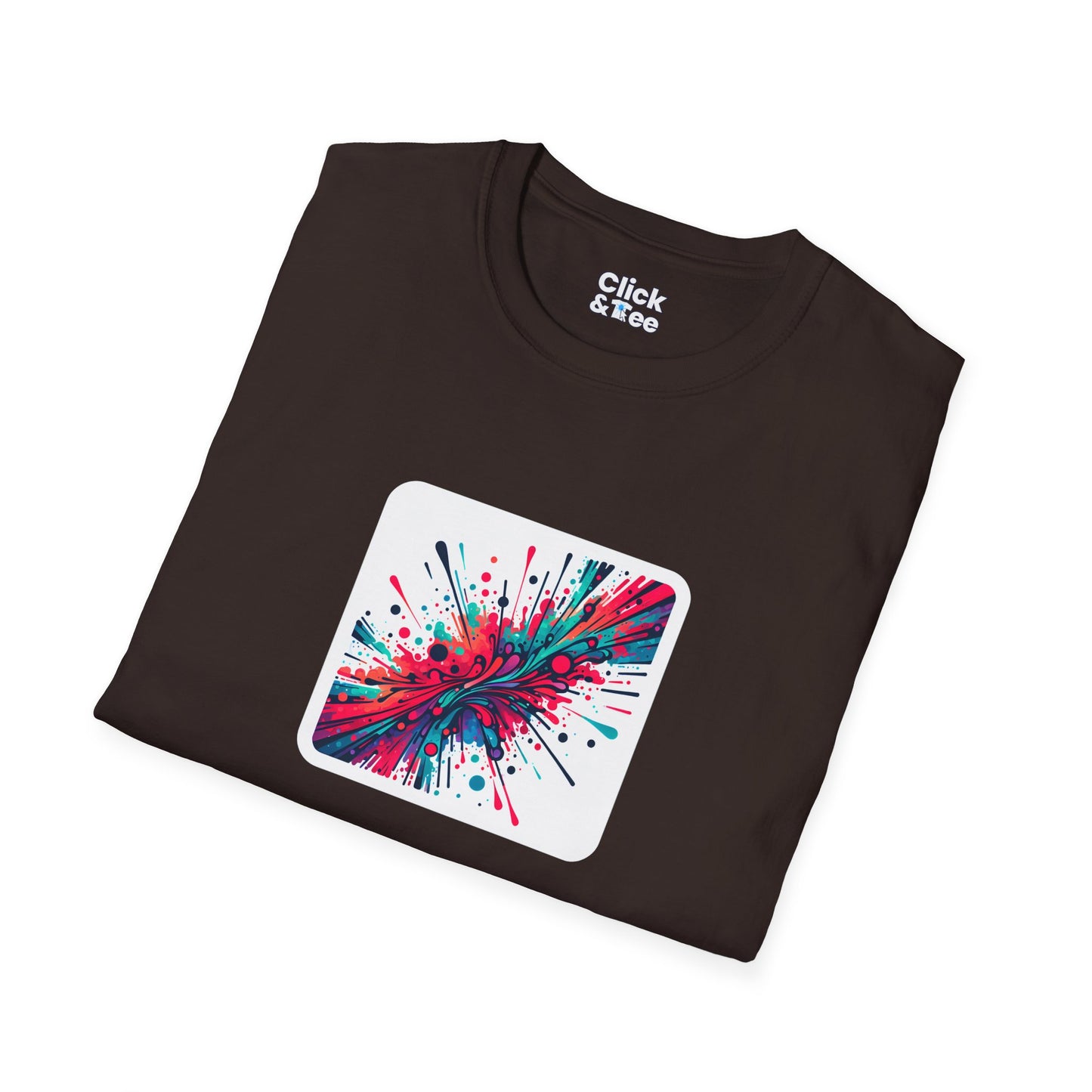 Color Splatter T-Shirt - Vibrant Abstract design Splattered - Color Splatter Style T-Shirt