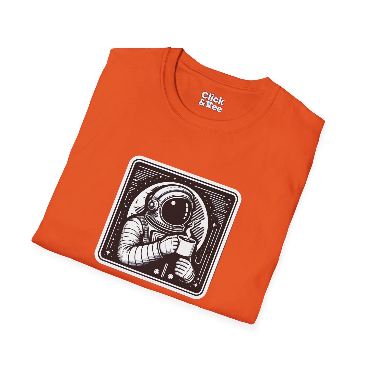 Retro T-Shirt - Astronaut Astronaut Drinking a coffee - Retro Style T-Shirt