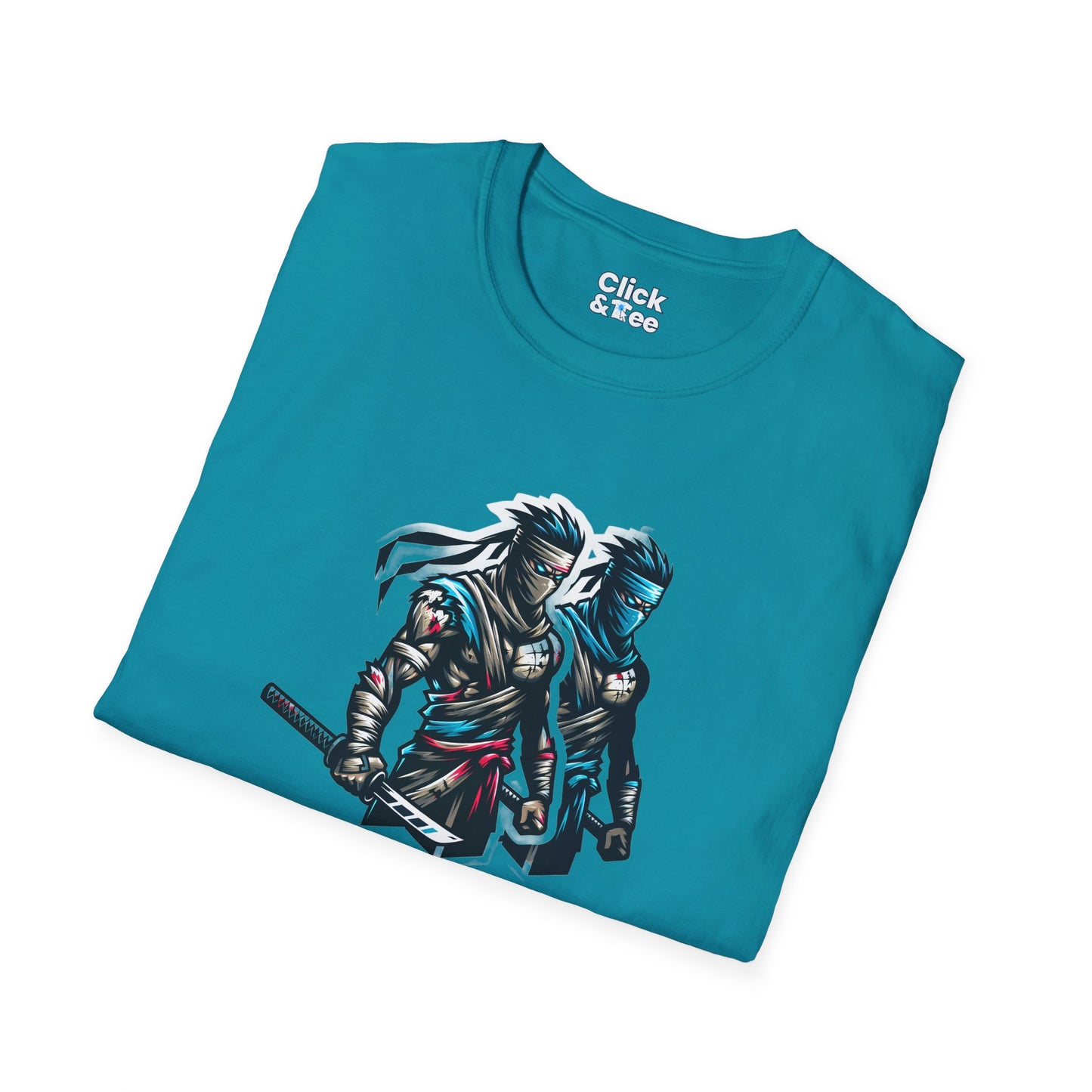 Realistic T-Shirt - Battle-scarred Warrior Ninja Ready for battle - Realistic Style T-Shirt