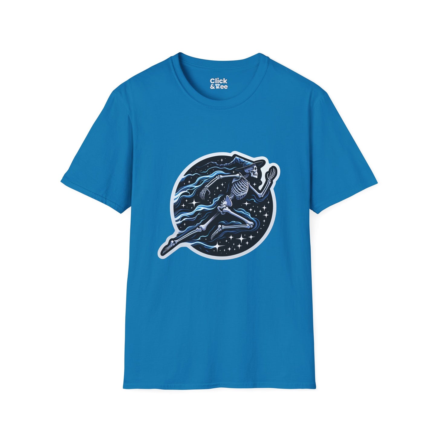 Fantasy T-Shirt - Magical Skeleton Running - Fantasy Style T-Shirt