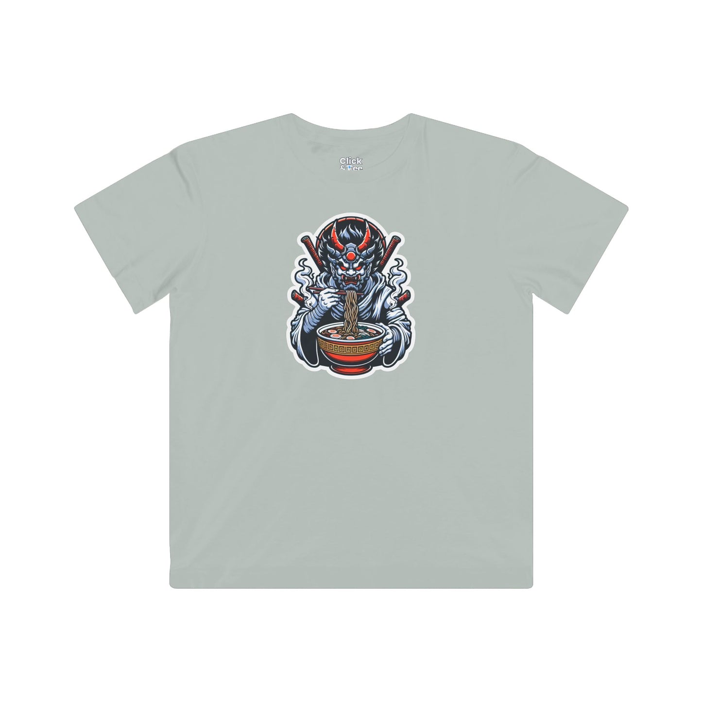 Kids Digital Art T-Shirt - Powerful Guardian Eating a Hot Bowl of Ramen - Digital Art Style T-Shirt