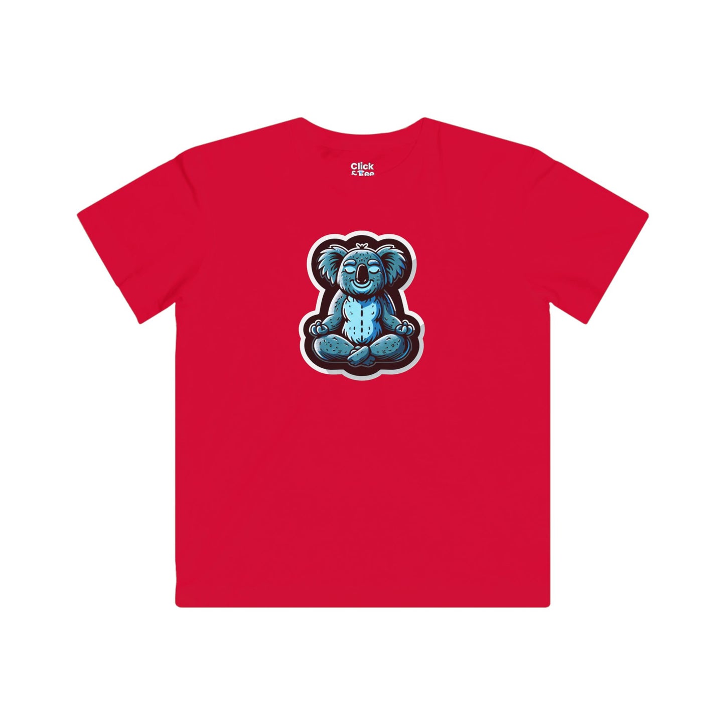 Kids Vector T-Shirt - Happy Koala Meditating - Vector Style T-Shirt